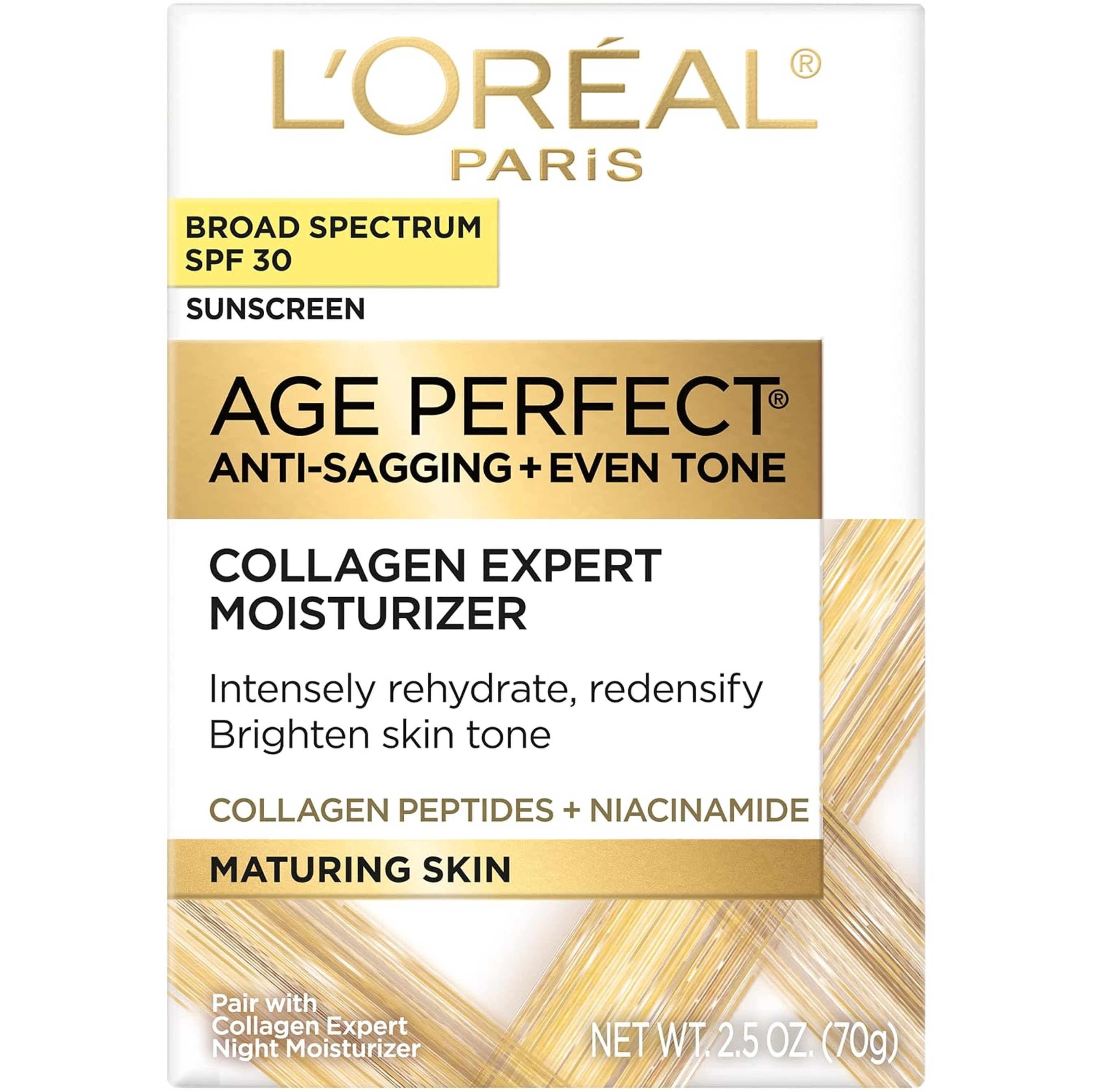 L'Oreal Paris Age Perfect Collagen Expert Day Moisturizer SPF 30 - Anti-Aging Cream for Maturing, Dry Skin 2.5 oz 10