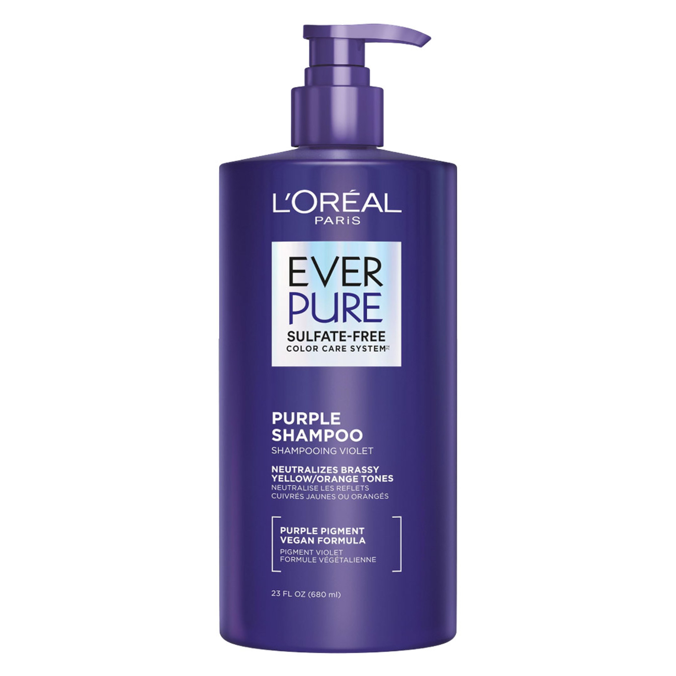 L'Oreal Paris EverPure Purple Shampoo 23 fl.oz - Shampooing Violet for Toning Blonde or Bleached Hair 1