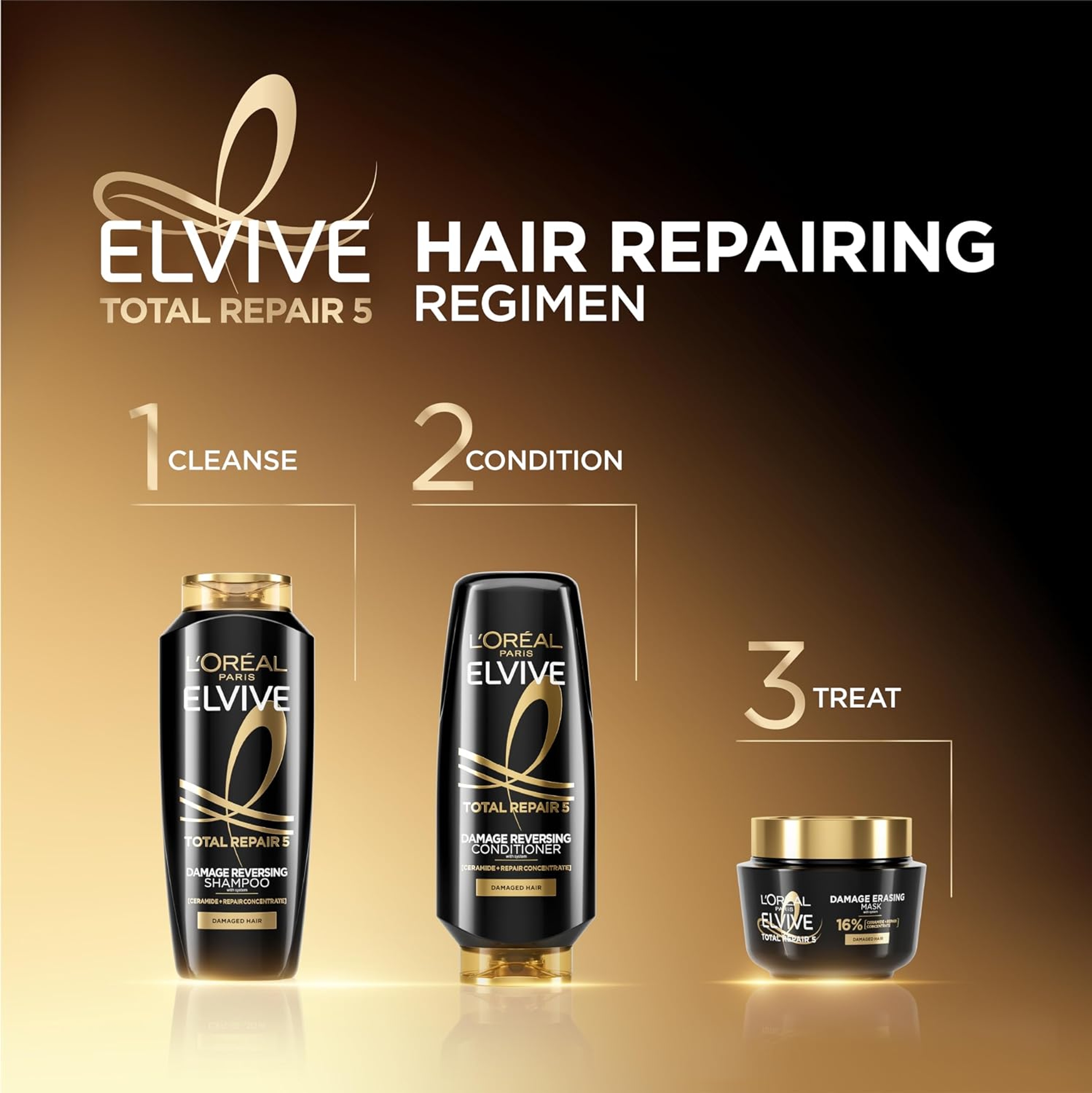 L'Oreal Paris Elvive Total Repair 5 Damage Erasing Mask - Rinse-Out Hair Treatment for Damaged Hair 8.5 fl.oz 8