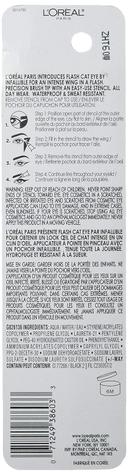 L'Oreal Paris Infallible Flash Cat Eye Liquid Eyeliner - Waterproof All Day Brush Tip Liquid Eyeliner - Black 9
