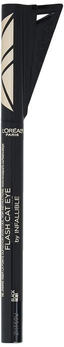 L'Oreal Paris Infallible Flash Cat Eye Liquid Eyeliner - Waterproof All Day Brush Tip Liquid Eyeliner - Black 10