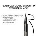 L'Oreal Paris Infallible Flash Cat Eye Liquid Eyeliner - Waterproof All Day Brush Tip Liquid Eyeliner - Black 4