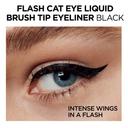 L'Oreal Paris Infallible Flash Cat Eye Liquid Eyeliner - Waterproof All Day Brush Tip Liquid Eyeliner - Black 6