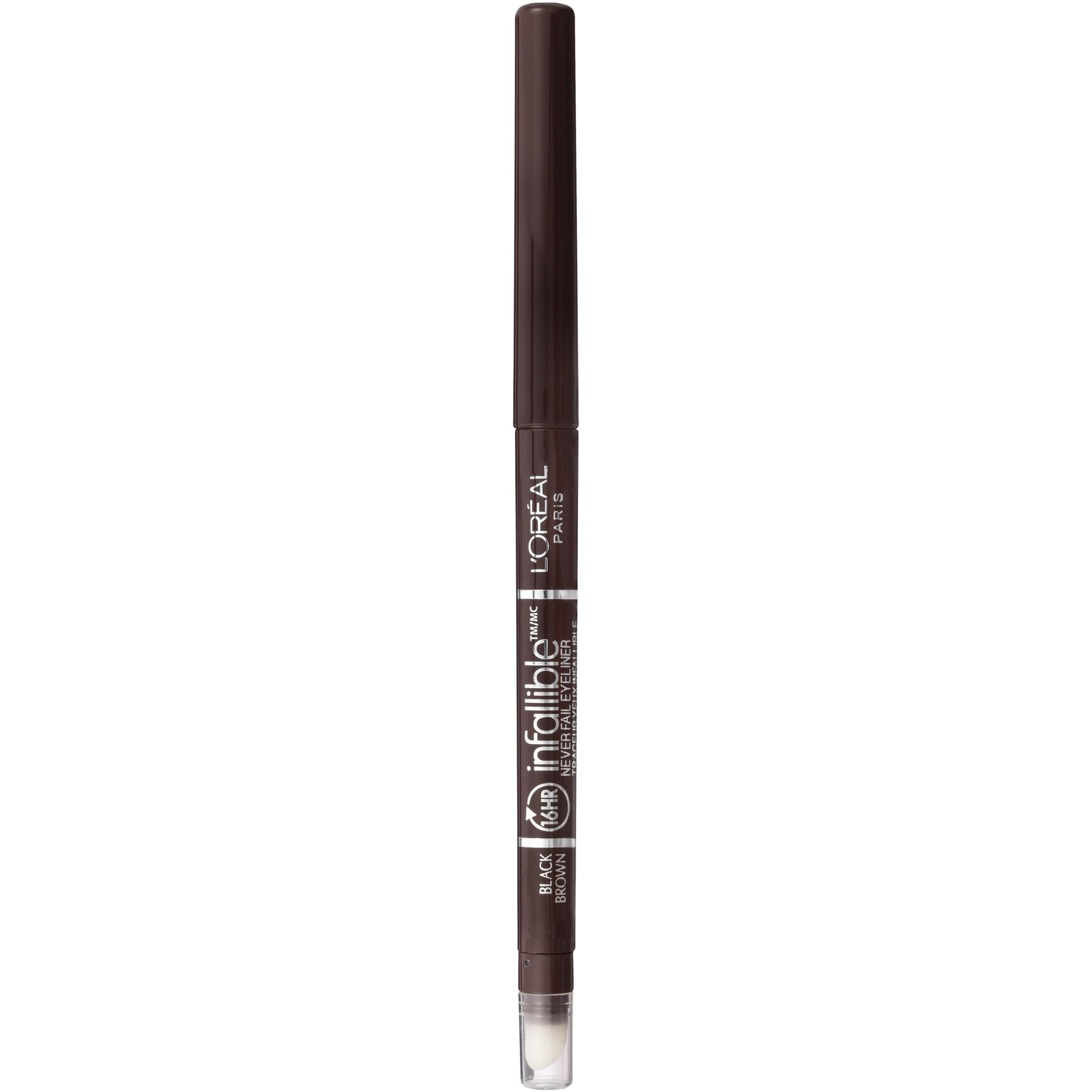 L'Oreal Paris Infallible Never Fail Eyeliner - Mechanical Pencil Eyeline with Built in Sharpener - Black Brown 1