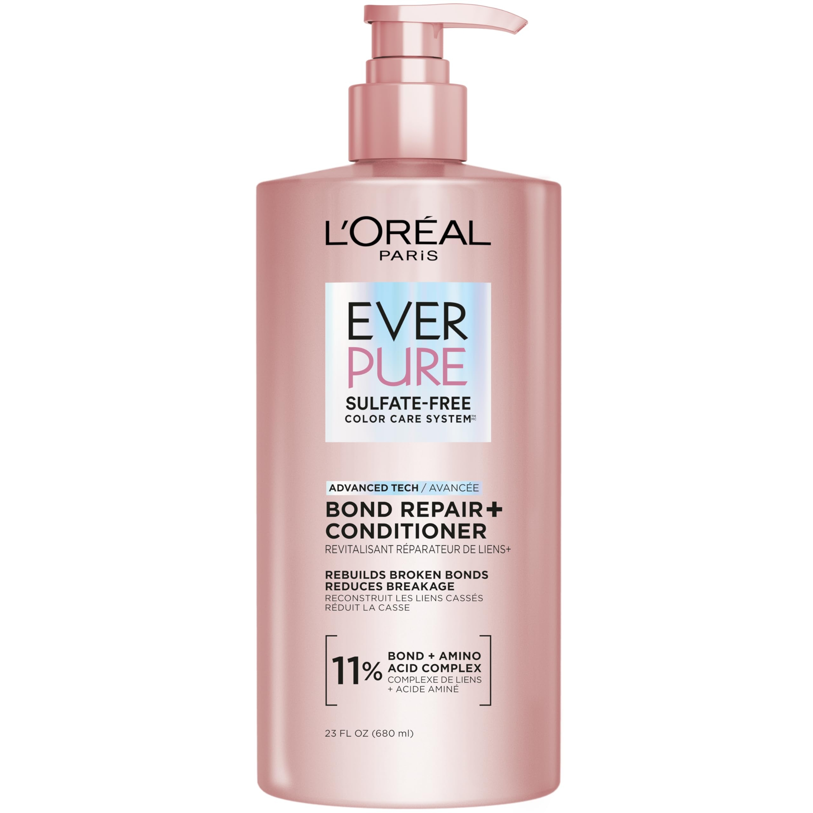 L'Oreal Paris EverPure Bond Repair+ Conditioner 23 fl.oz - Strengthens & Repairs Damaged, Color-Treated Hair 1