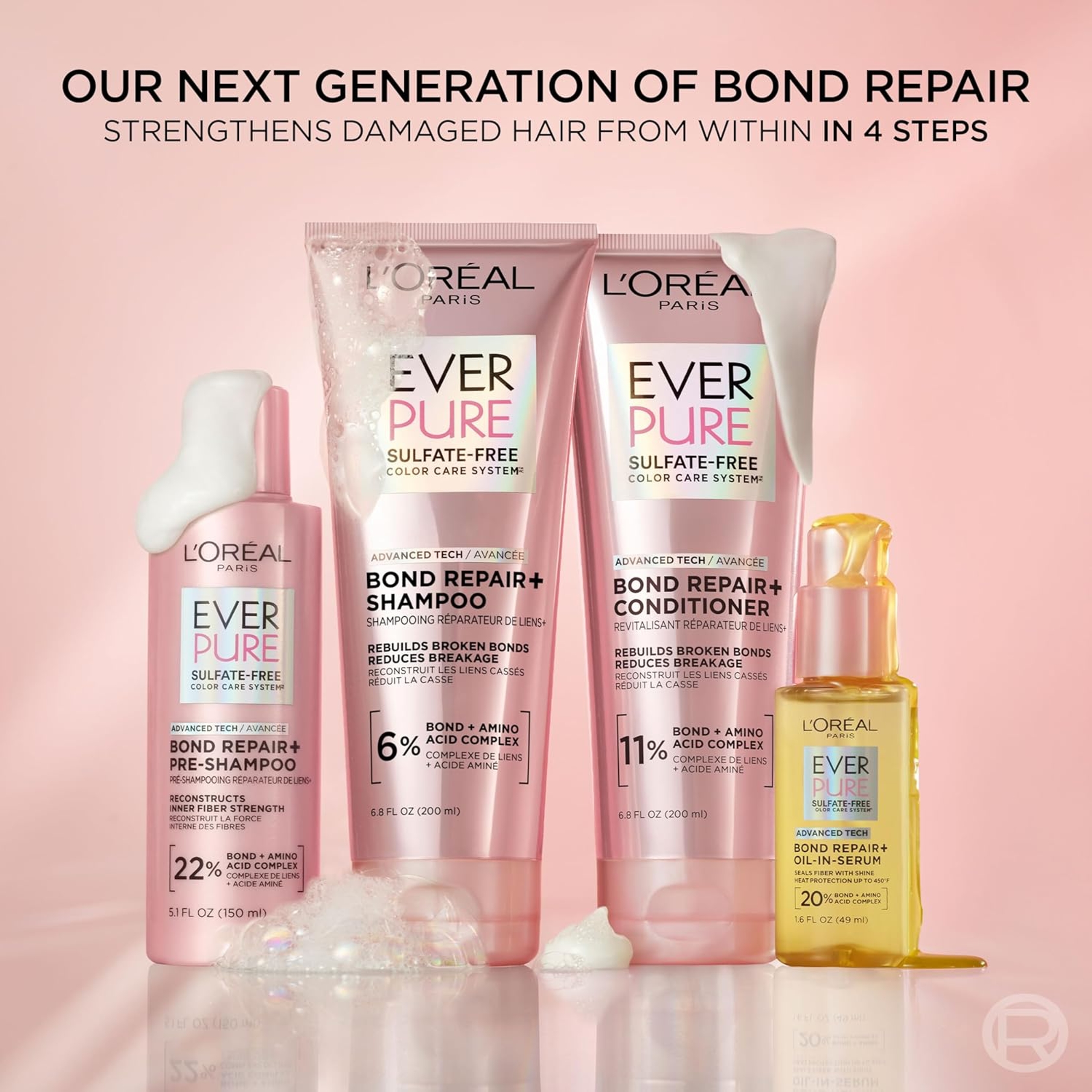 L'Oreal Paris EverPure Bond Repair+ Conditioner 23 fl.oz - Strengthens & Repairs Damaged, Color-Treated Hair 3