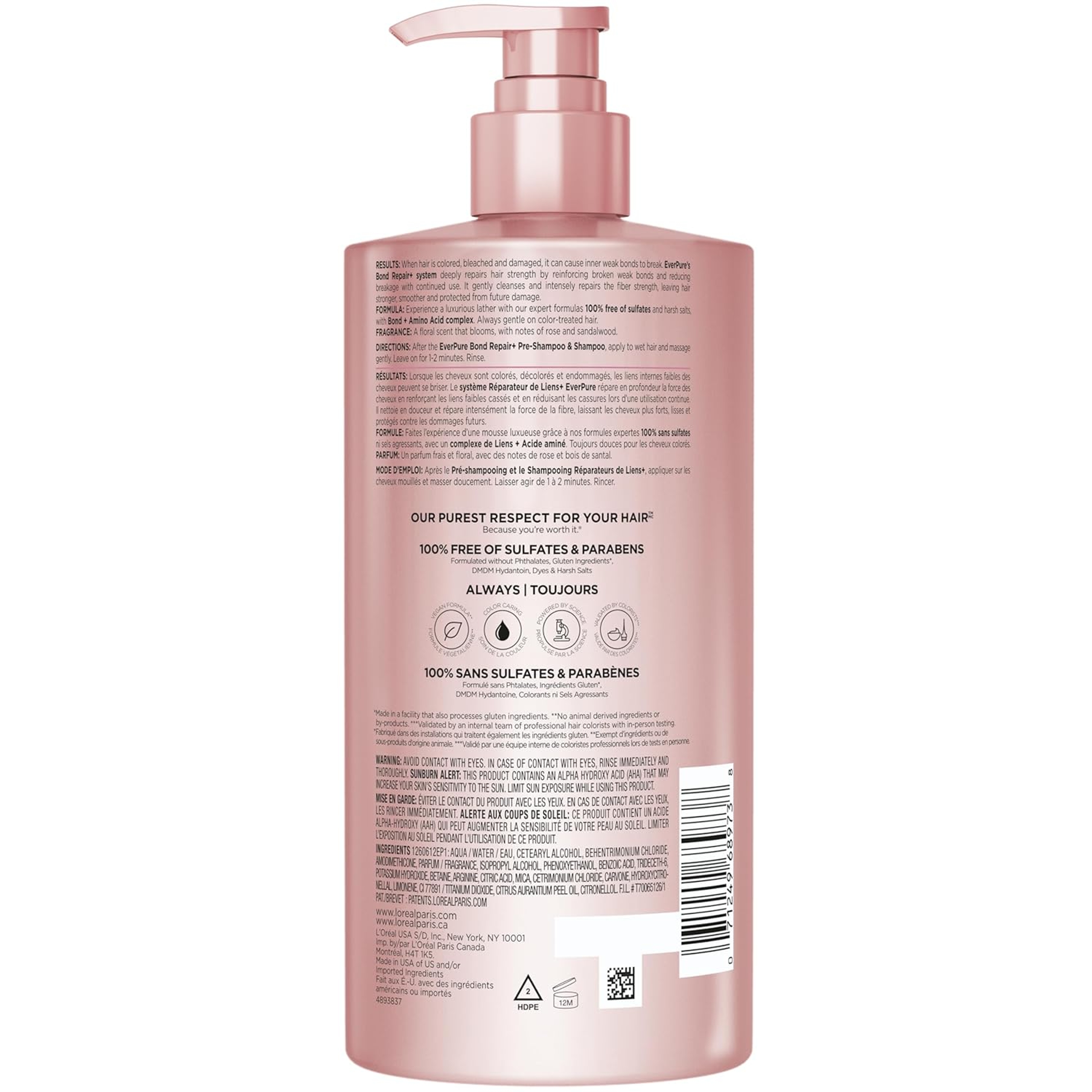 L'Oreal Paris EverPure Bond Repair+ Conditioner 23 fl.oz - Strengthens & Repairs Damaged, Color-Treated Hair 10