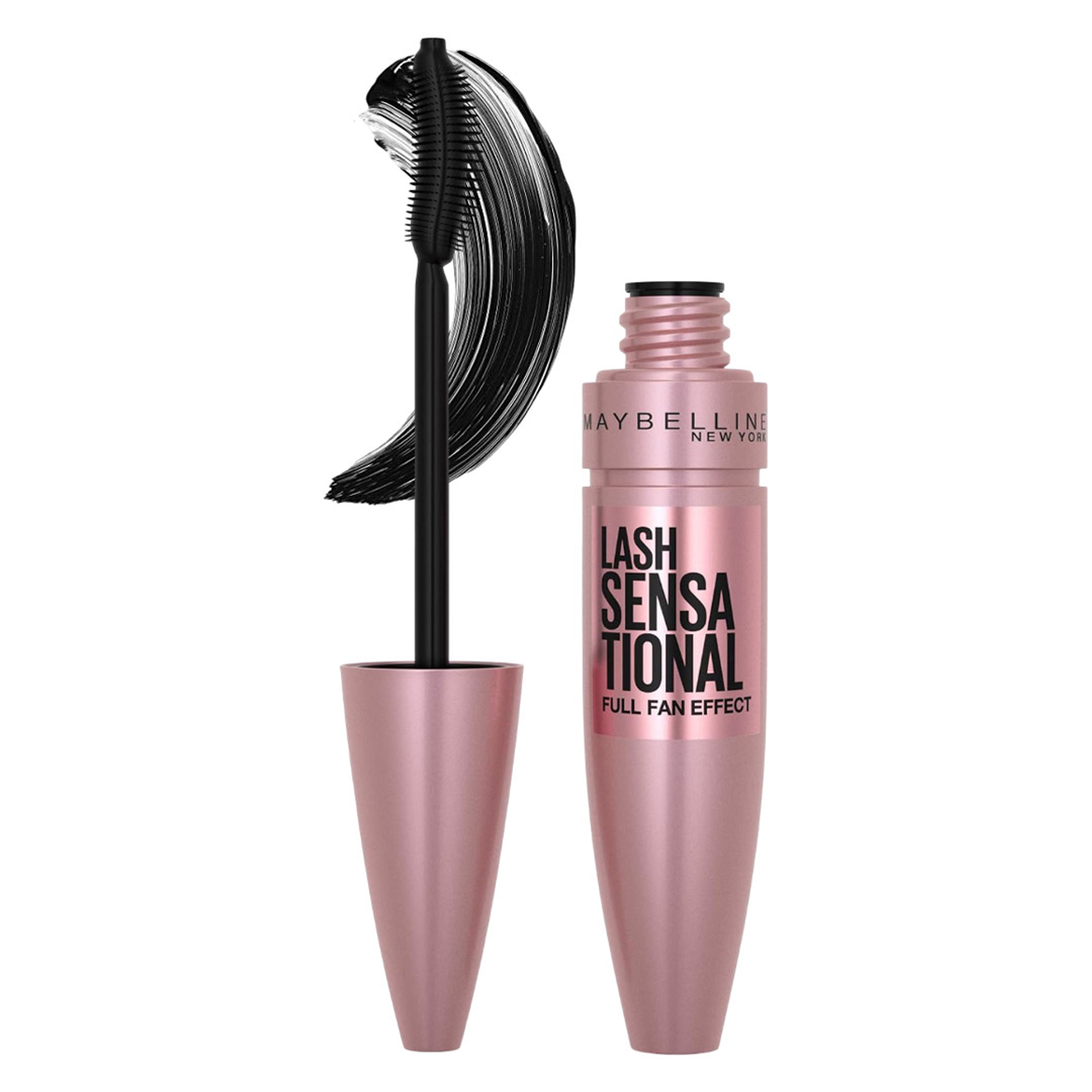 Maybelline Lash Sensational Washable Mascara, Blackest Black, 0.32 fl.oz - Lengthening & Volumizing Full Fan Effect 1