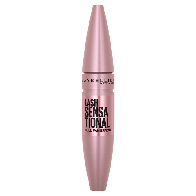 Maybelline Lash Sensational Washable Mascara, Blackest Black, 0.32 fl.oz - Lengthening & Volumizing Full Fan Effect