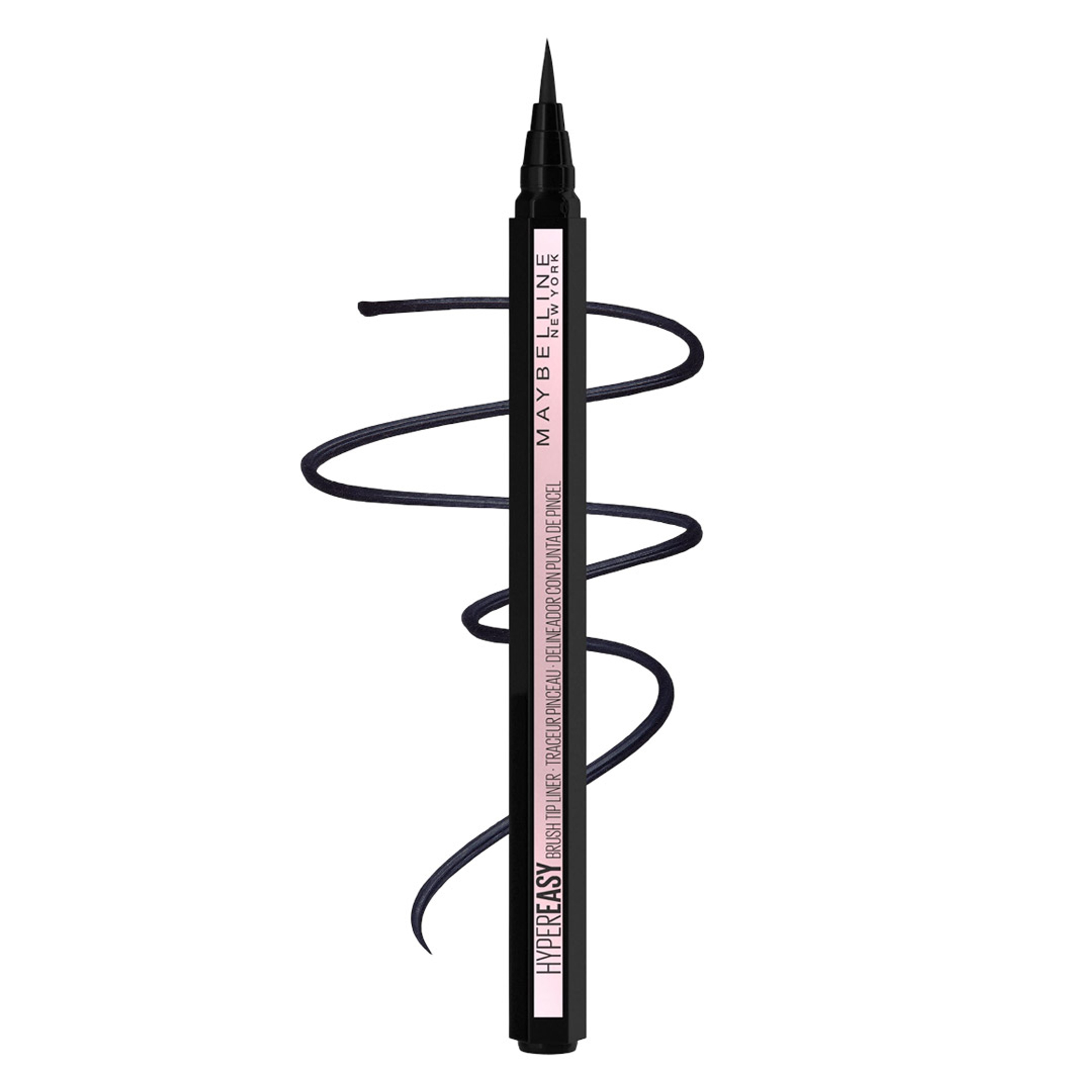 Maybelline Hyper Easy Liquid Eyeliner, Pitch Black, 1 Count - Waterproof, No-Skip Pen Eyeliner with Satin Finish 1