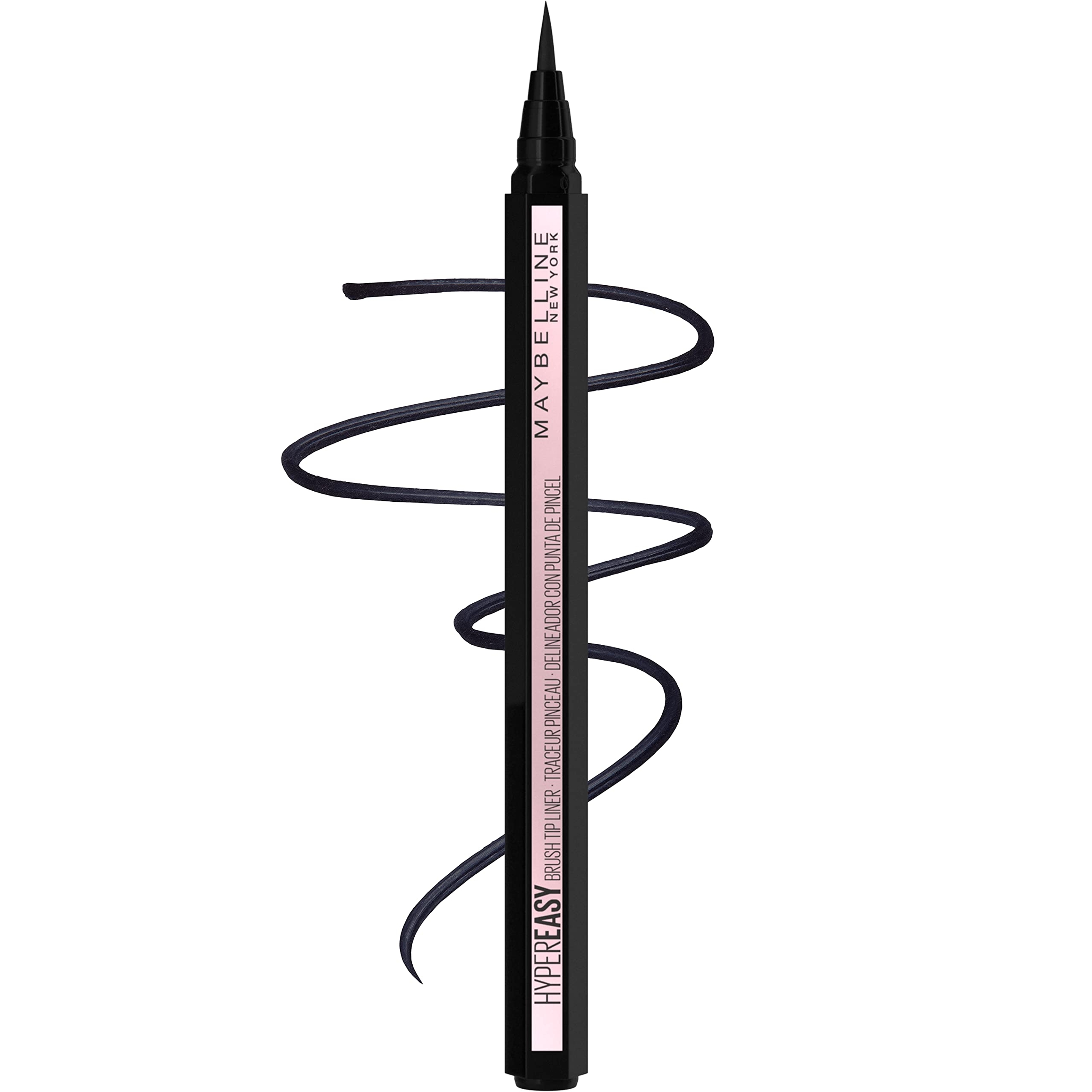 Maybelline Hyper Easy Liquid Eyeliner, Pitch Black, 1 Count - Waterproof, No-Skip Pen Eyeliner with Satin Finish 1