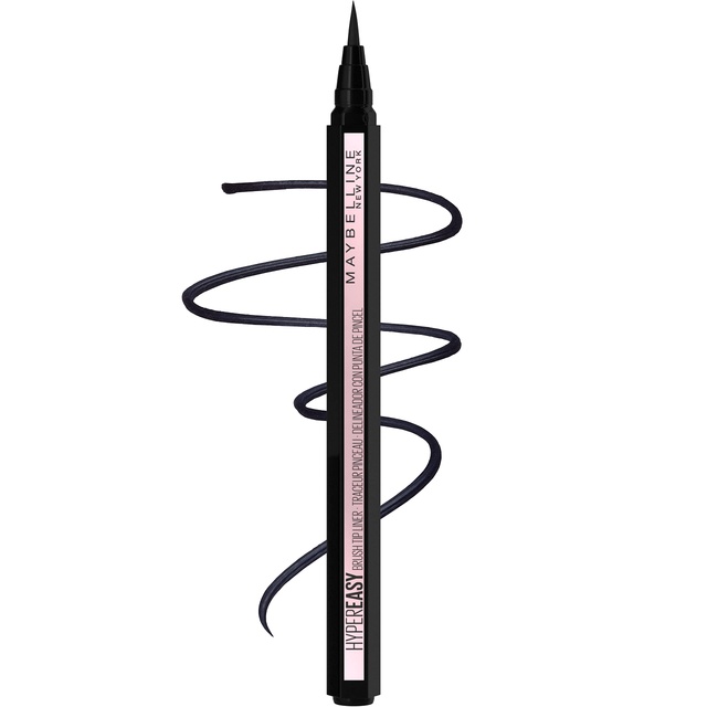 Maybelline Hyper Easy Liquid Eyeliner, Pitch Black, 1 Count - Waterproof, No-Skip Pen Eyeliner with Satin Finish