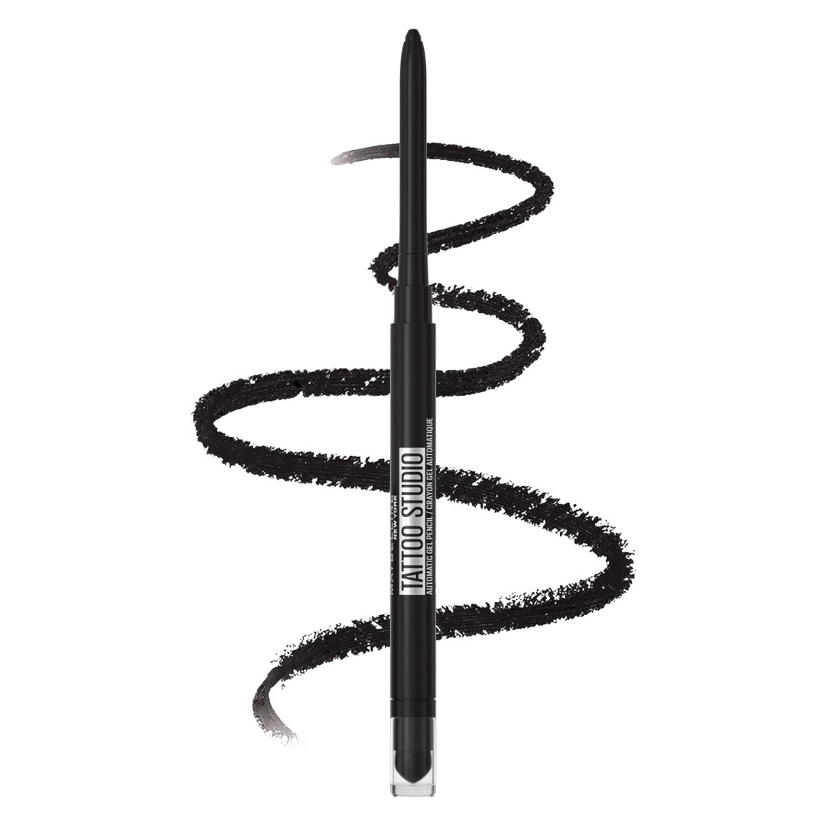 Maybelline Tattoo Studio Automatic Gel Pencil Eyeliner, Pitch Black, 1 Count - Matte Eyeliner for Up to 36HR Wear 1