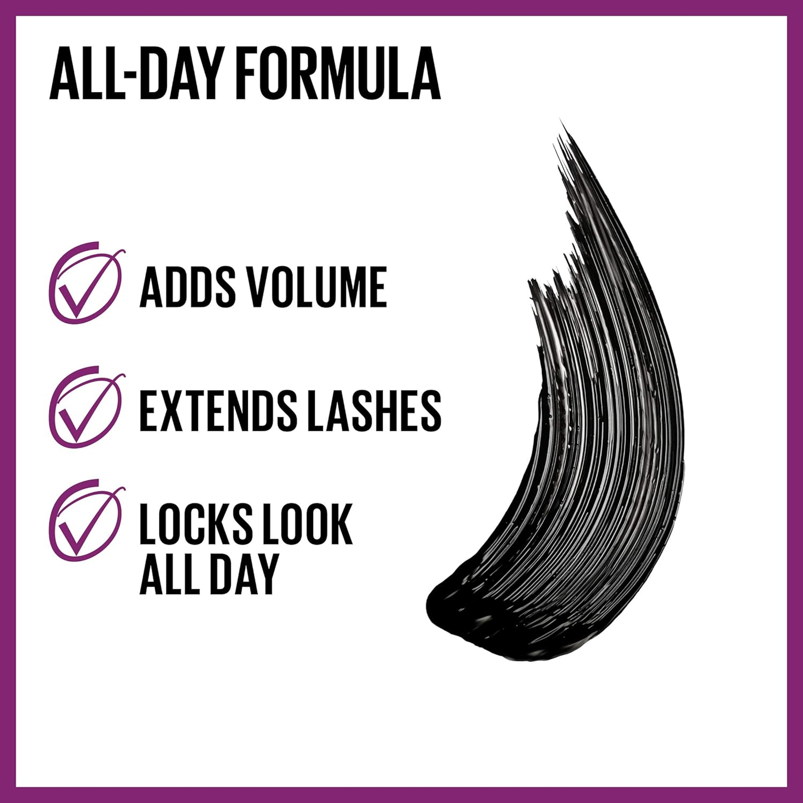 Maybelline The Falsies Lash Lift Washable Mascara, Blackest Black, 1 Count - Dramatic Volume, Long & Lifted Lashes 3