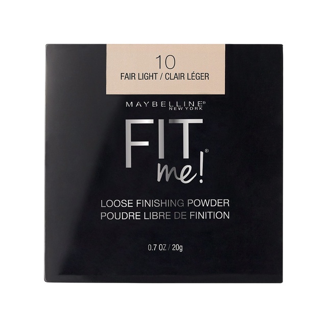 Maybelline Fit Me Loose Finishing Powder, 10 Fair Light, 0.7 oz - Setting Powder Controls Shine & Smooths Skin