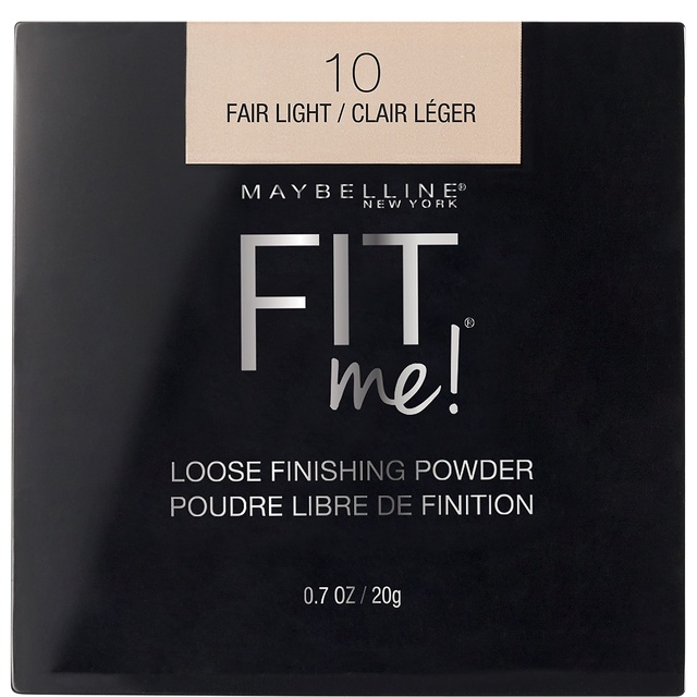 Maybelline Fit Me Loose Finishing Powder - Setting Powder Controls Shine & Smooths Skin - 10 Fair Light 0.7 oz