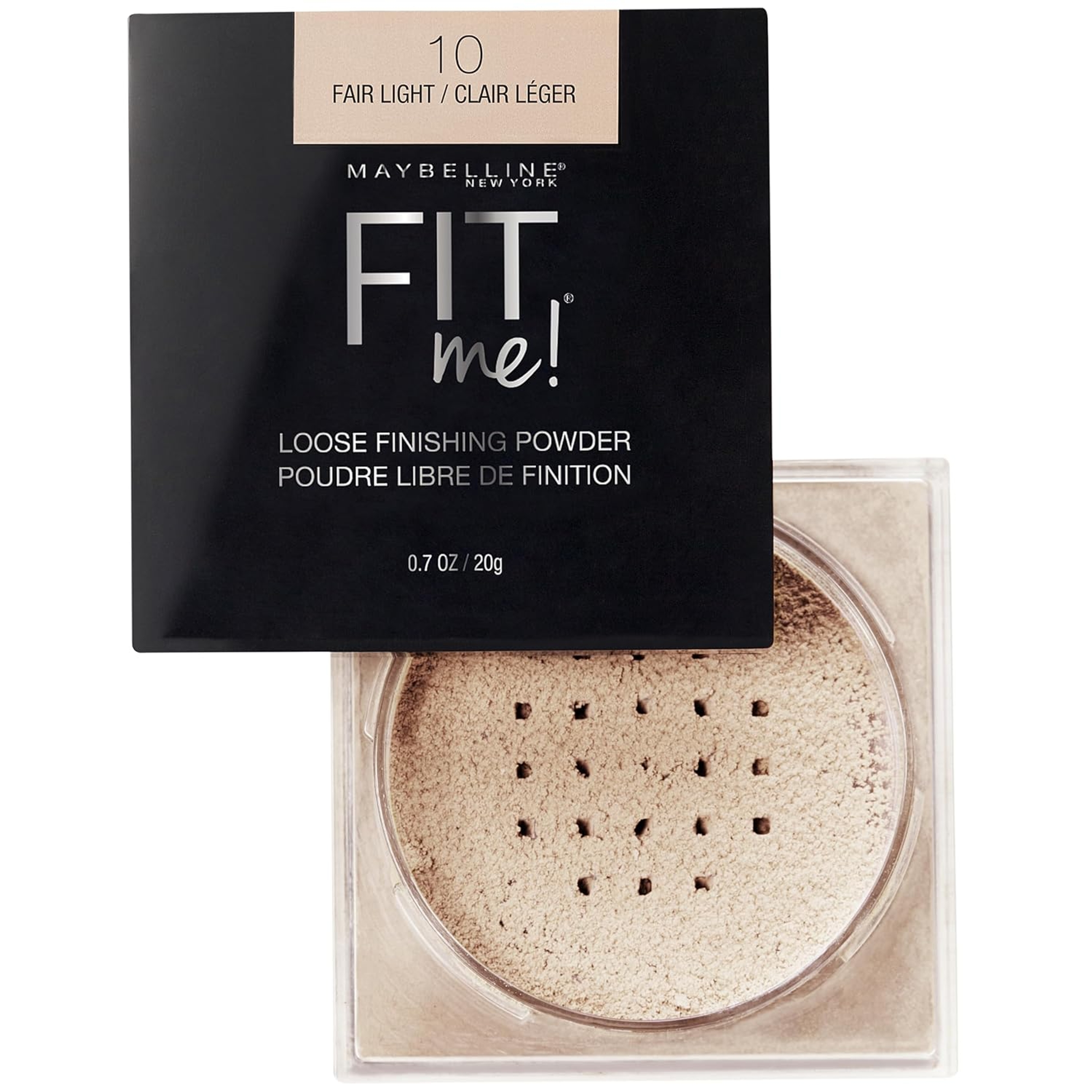 Maybelline Fit Me Loose Finishing Powder - Setting Powder Controls Shine & Smooths Skin - 10 Fair Light 0.7 oz 6