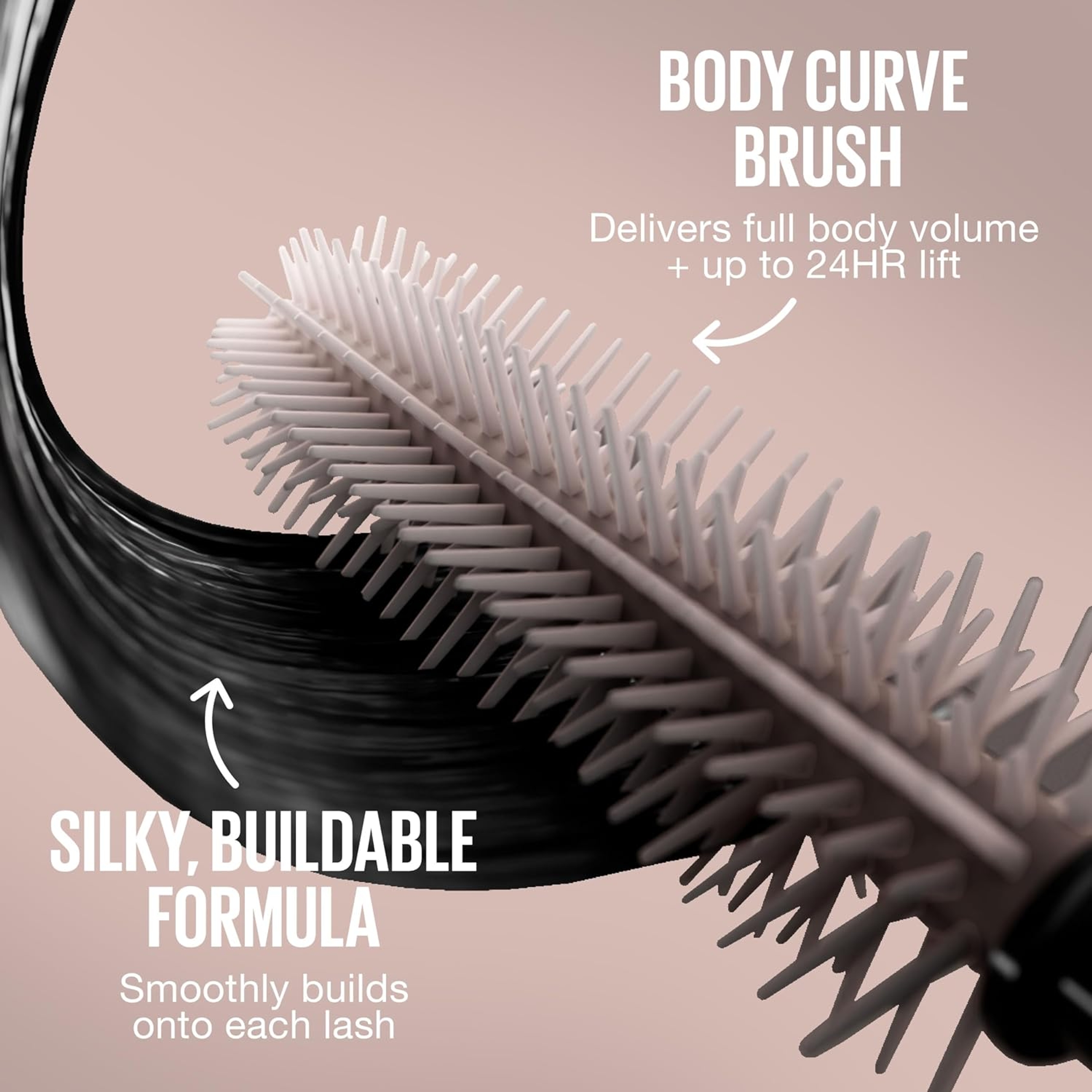 Maybelline Lash Sensational Body Washable Mascara​ - Full Volume Lifting Mascara - Blackest Black 6