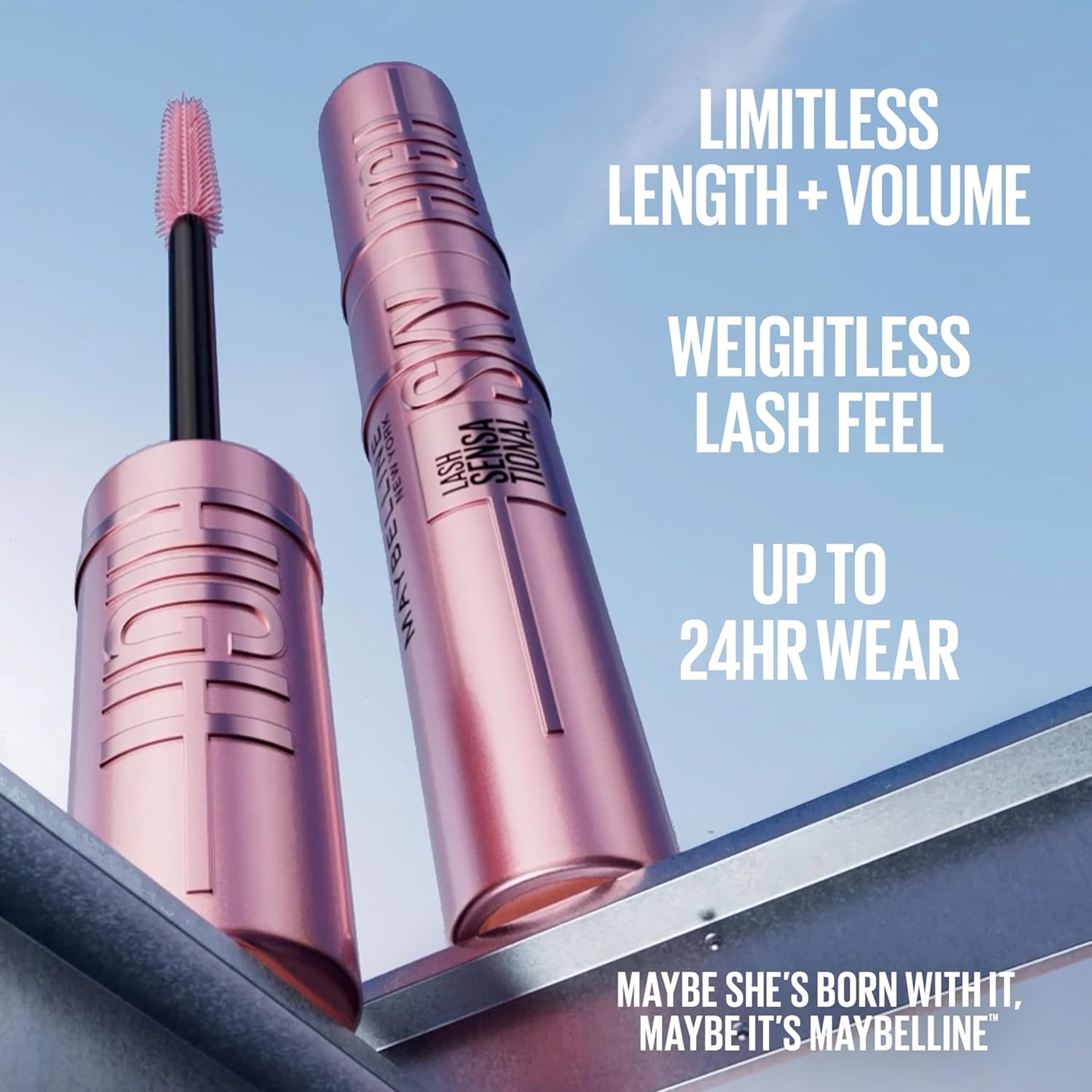 Maybelline Lash Sensational Sky High Mascara, Plum Twilight, 0.24 fl.oz - Washable Lengthening & Volumizing Mascara 3