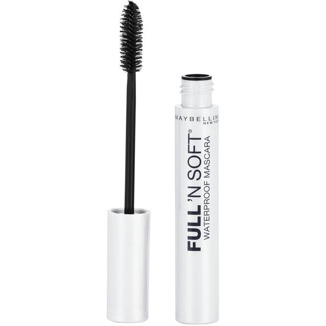 Maybelline Full 'N Soft Waterproof Mascara - for Softer & Fuller Looking Lashes - Very Black