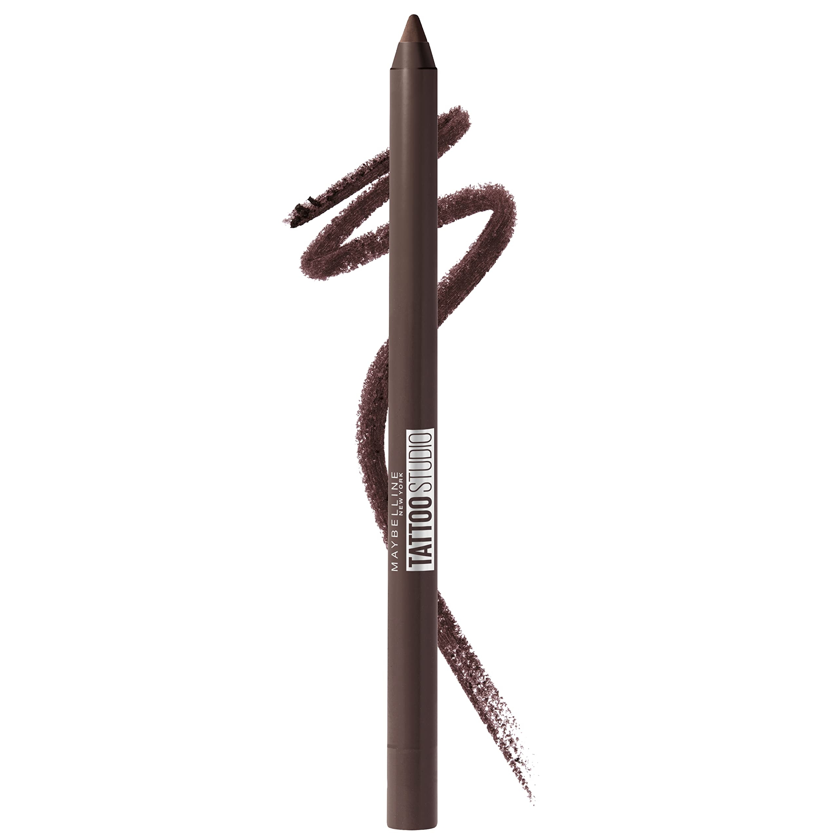 Maybelline Tattoo Studio Sharpenable Longwear Eyeliner Pencil, Bold Brown, 1 Count - Waterproof, Up to 36HR Liner Impact 1