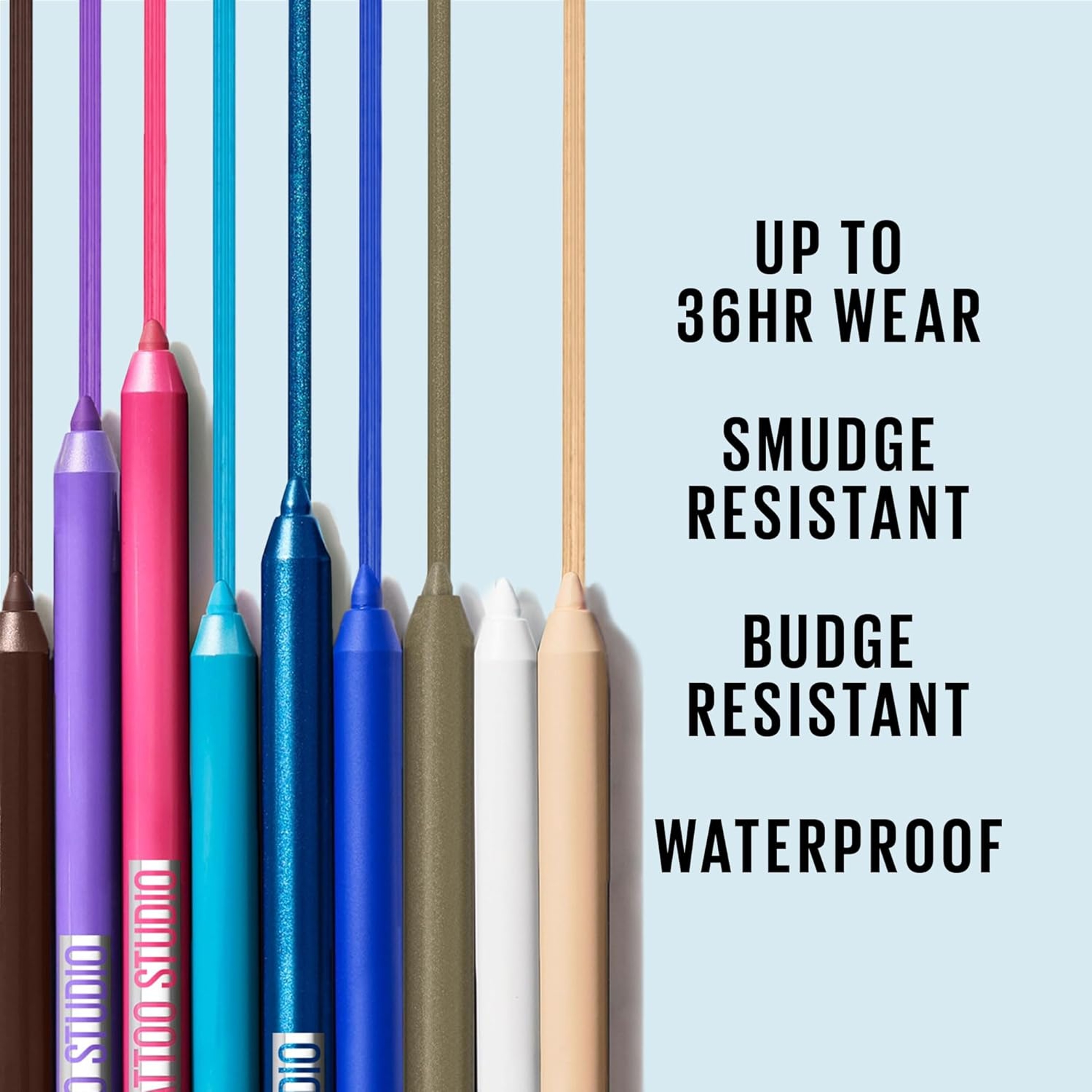 Maybelline Tattoo Studio Sharpenable Longwear Eyeliner Pencil, Bold Brown, 1 Count - Waterproof, Up to 36HR Liner Impact 3