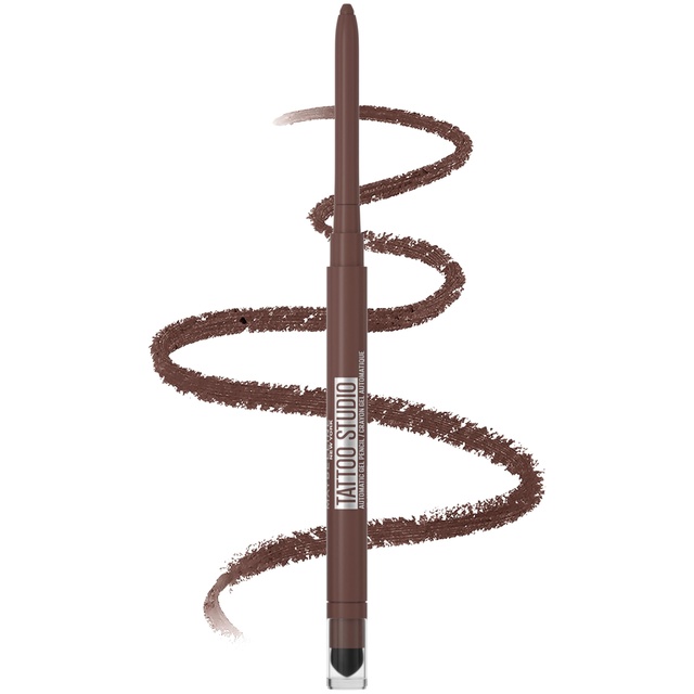 Maybelline Tattoo Studio Automatic Gel Pencil Eyeliner, Expressotini, 1 Count - Matte Eyeliner for Up to 36HR Wear