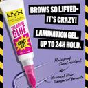 NYX Professional Makeup The Brow Glue Crazy Lift, Clear, 0.23 fl.oz - Strong Hold Brow Lamination Gel with Built-In Styling Comb 3