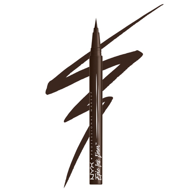 NYX Professional Makeup Epic Ink Liner, Dark Chocolate, 1 Count - Waterproof Liquid Eyeliner with Vegan Formula