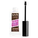 NYX Professional Makeup The Brow Glue, Dark Brown, 0.17 oz - Extreme Hold Eyebrow Gel 1