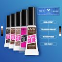 NYX Professional Makeup The Brow Glue, Dark Brown, 0.17 oz - Extreme Hold Eyebrow Gel 4