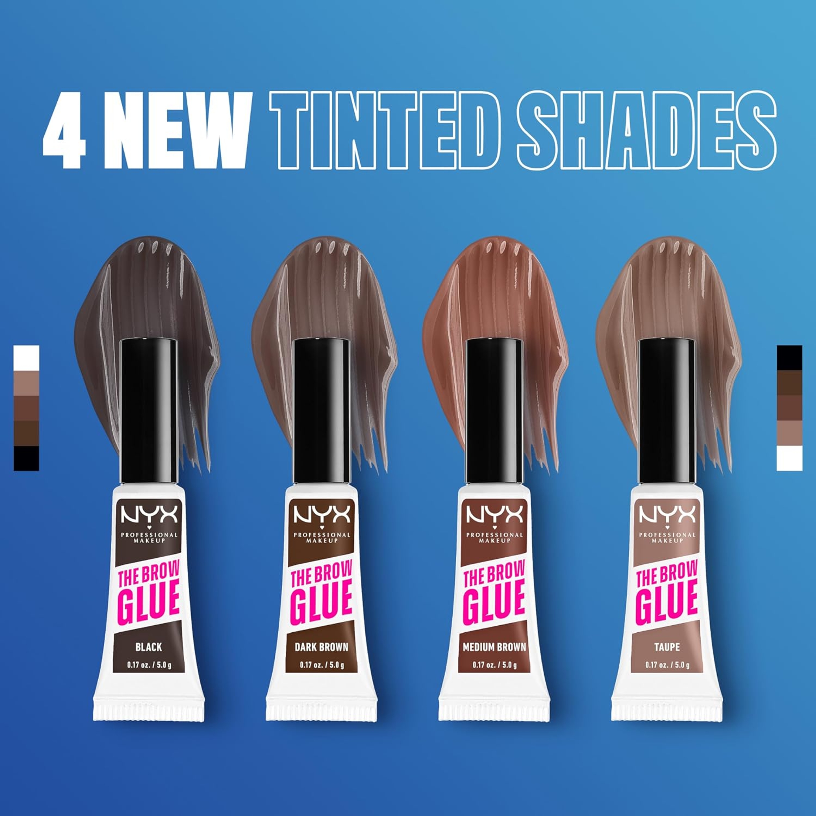 NYX Professional Makeup The Brow Glue, Dark Brown, 0.17 oz - Extreme Hold Eyebrow Gel 5