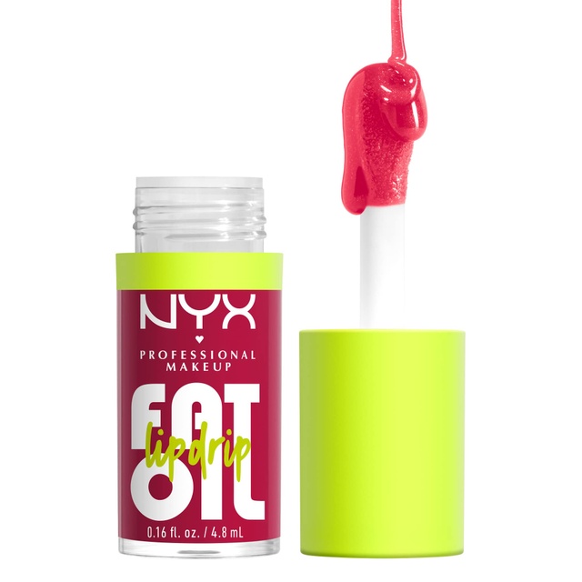 NYX Professional Makeup Fat Oil Lip Drip, Newsfeed, 0.16 fl.oz - Moisturizing Lip Oil Gloss with Up to 12HR Hydration