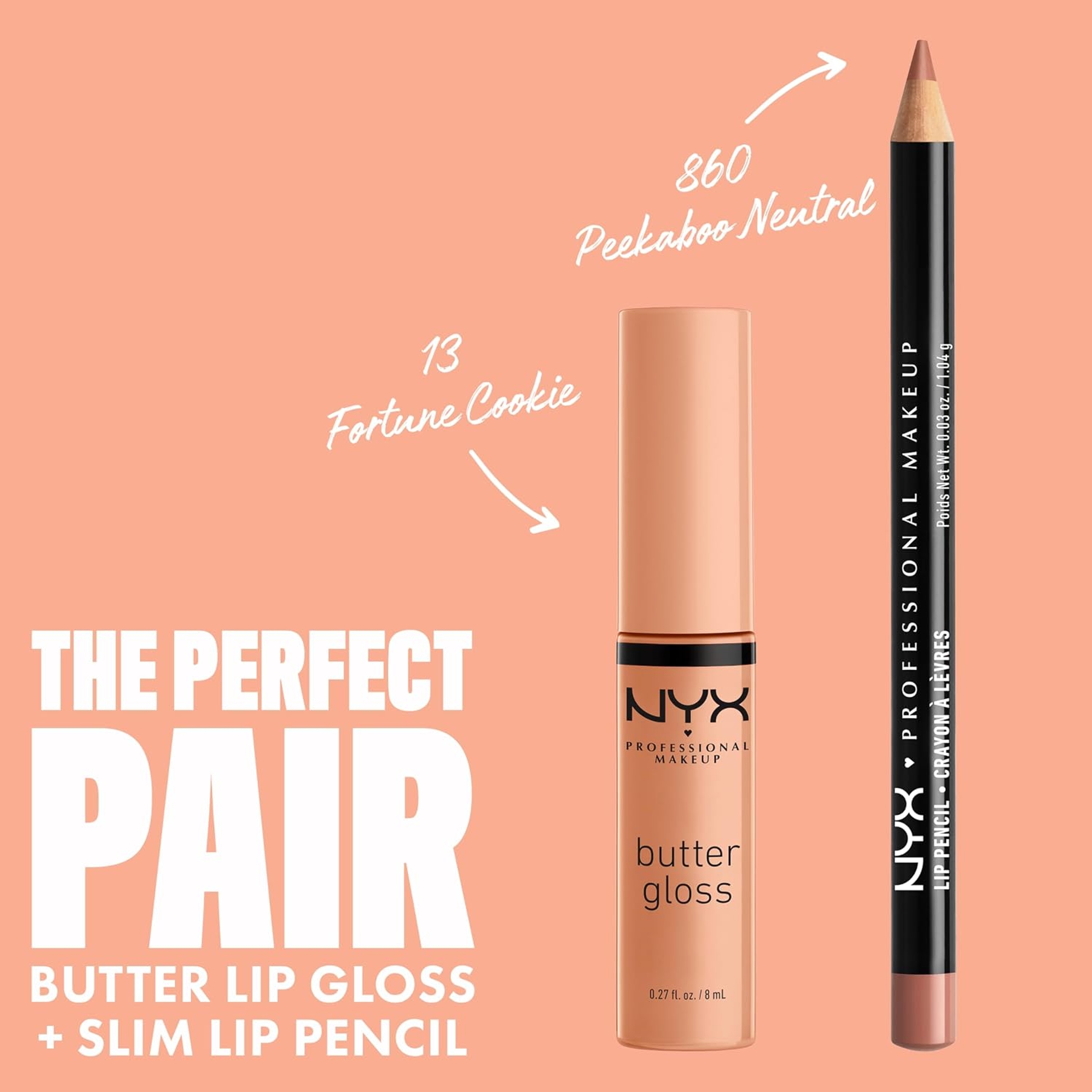 NYX Professional Makeup Slim Lip Pencil, Peakaboo Neutral, 0.03 oz - Long-Lasting Creamy Lip Liner 9