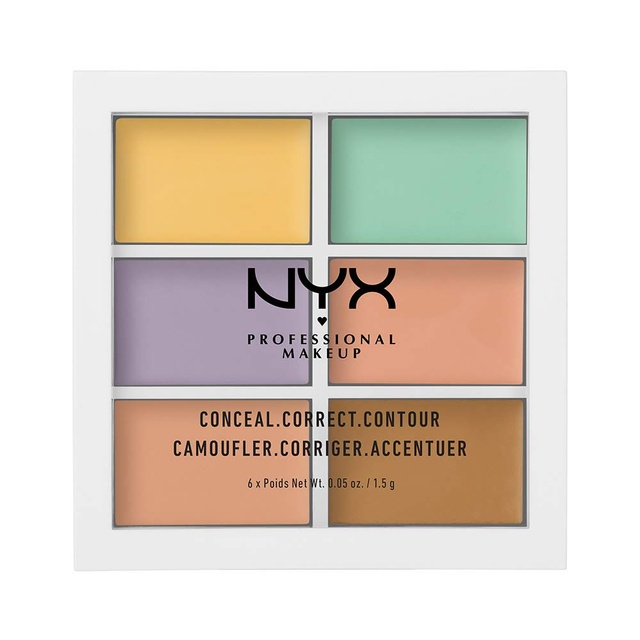 NYX Professional Makeup Color Correcting Palette 0.05 oz - 6 Creamy Concealer Shades for All Skin Types & Tones