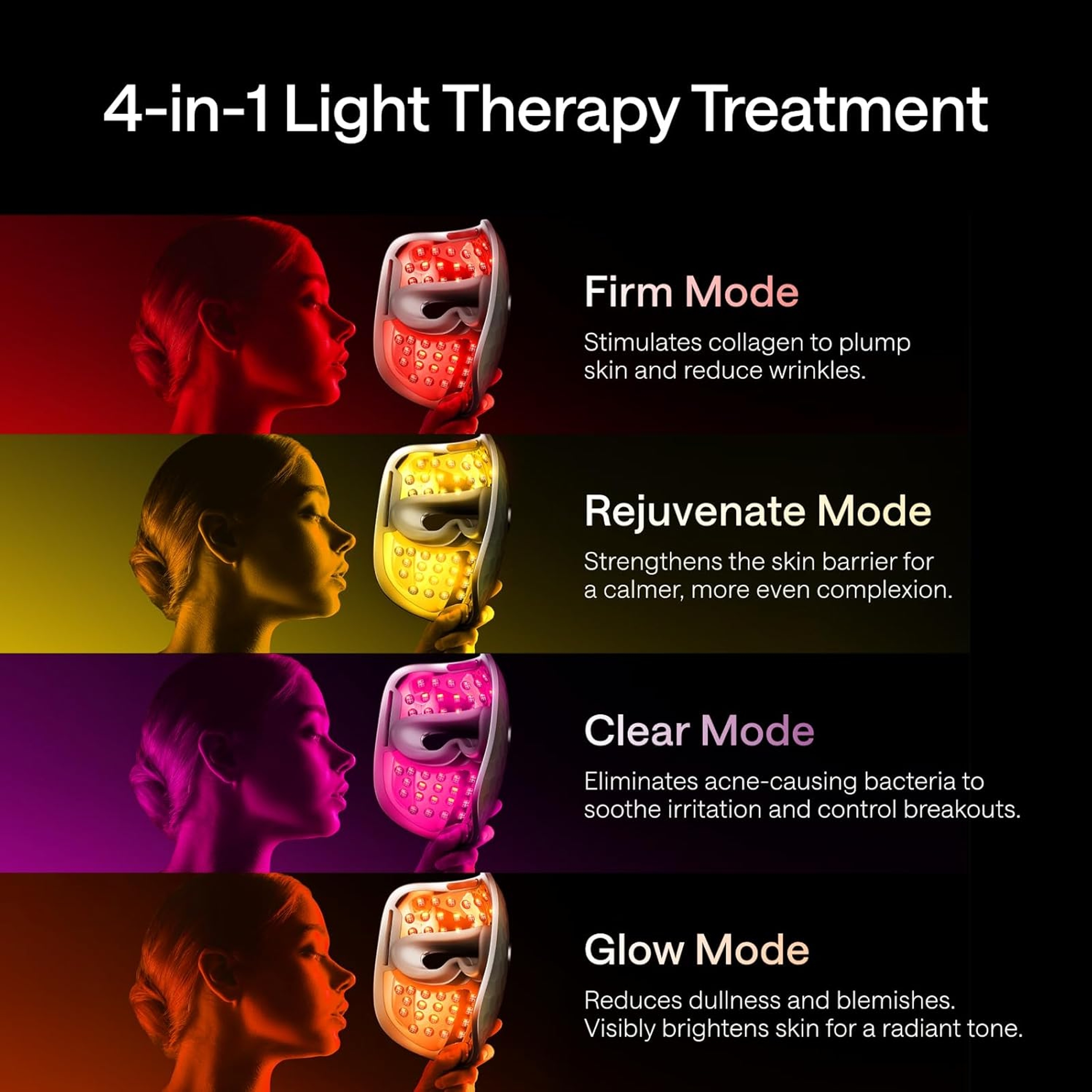 Ulike ReGlow LED Light Therapy Mask, Champagne Gold, 1 Count - Infrared Light Therapy for Face 5