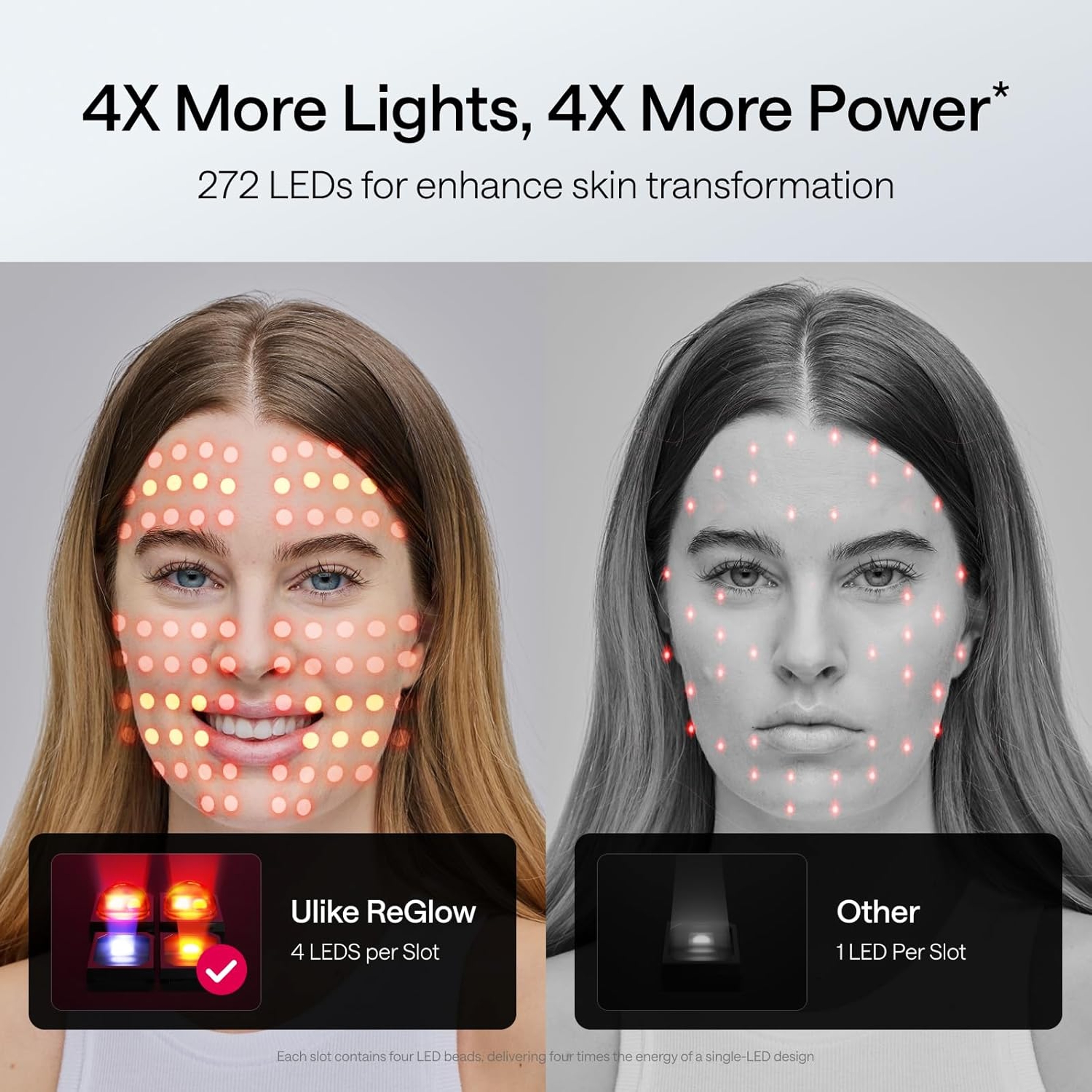 Ulike ReGlow LED Light Therapy Mask, Champagne Gold, 1 Count - Infrared Light Therapy for Face 6