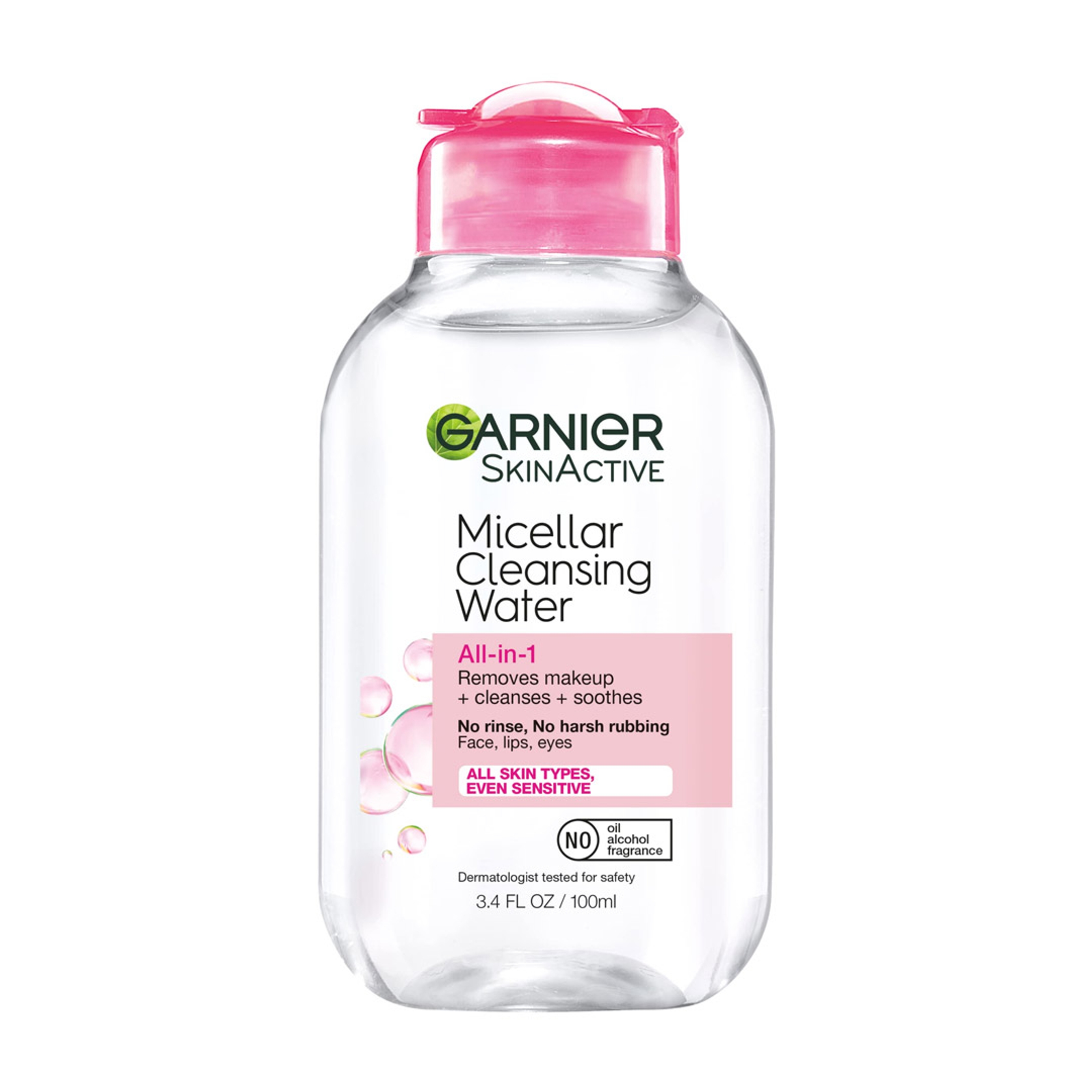 Garnier Micellar Cleansing Water All-in-1 3.4 fl.oz - Hydrating Facial Cleanser & Makeup Remover for Sensitive Skin 1
