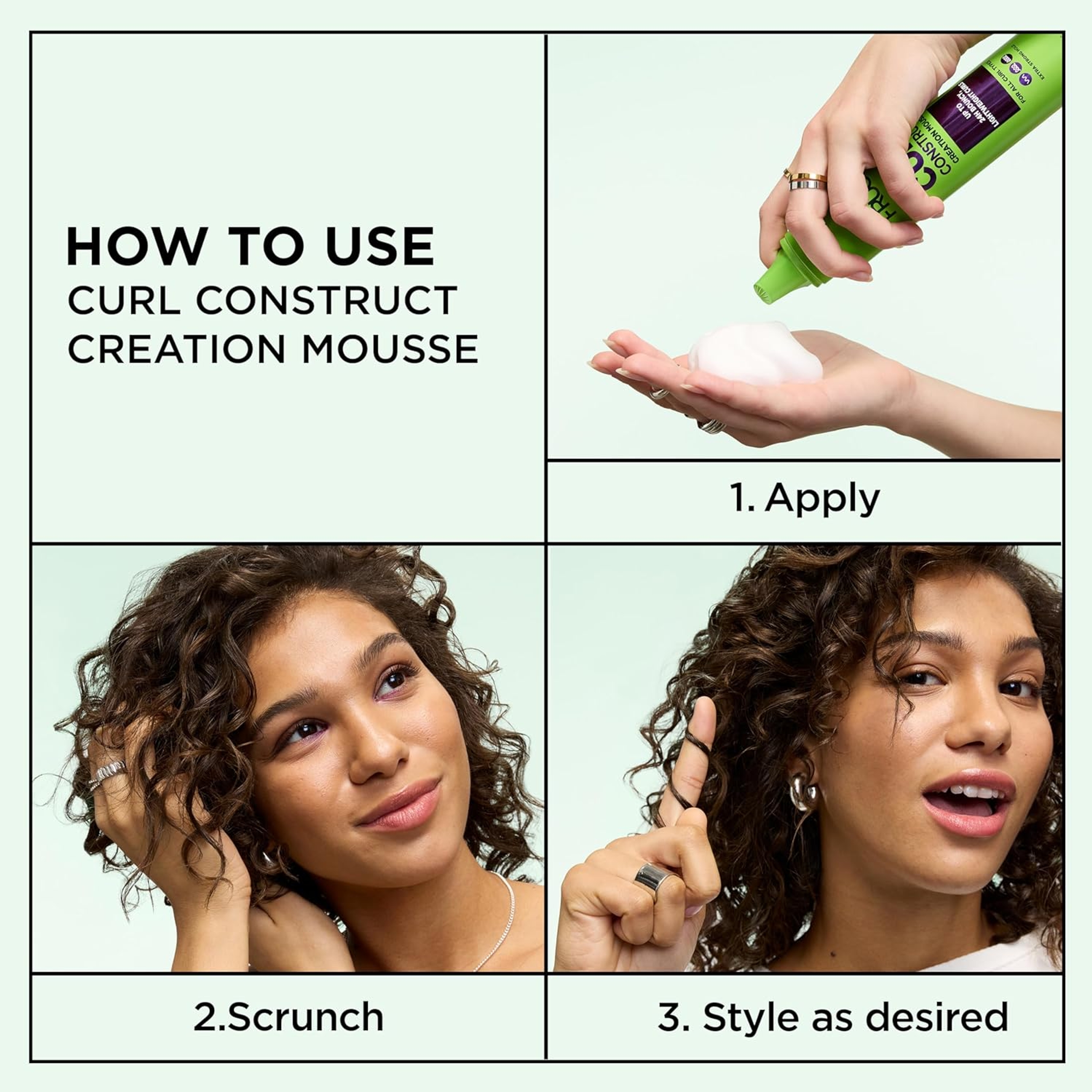 Garnier Fructis Curl Construct Creation Mousse 6.8 oz - Long-Lasting Hold for All Curl Types 5