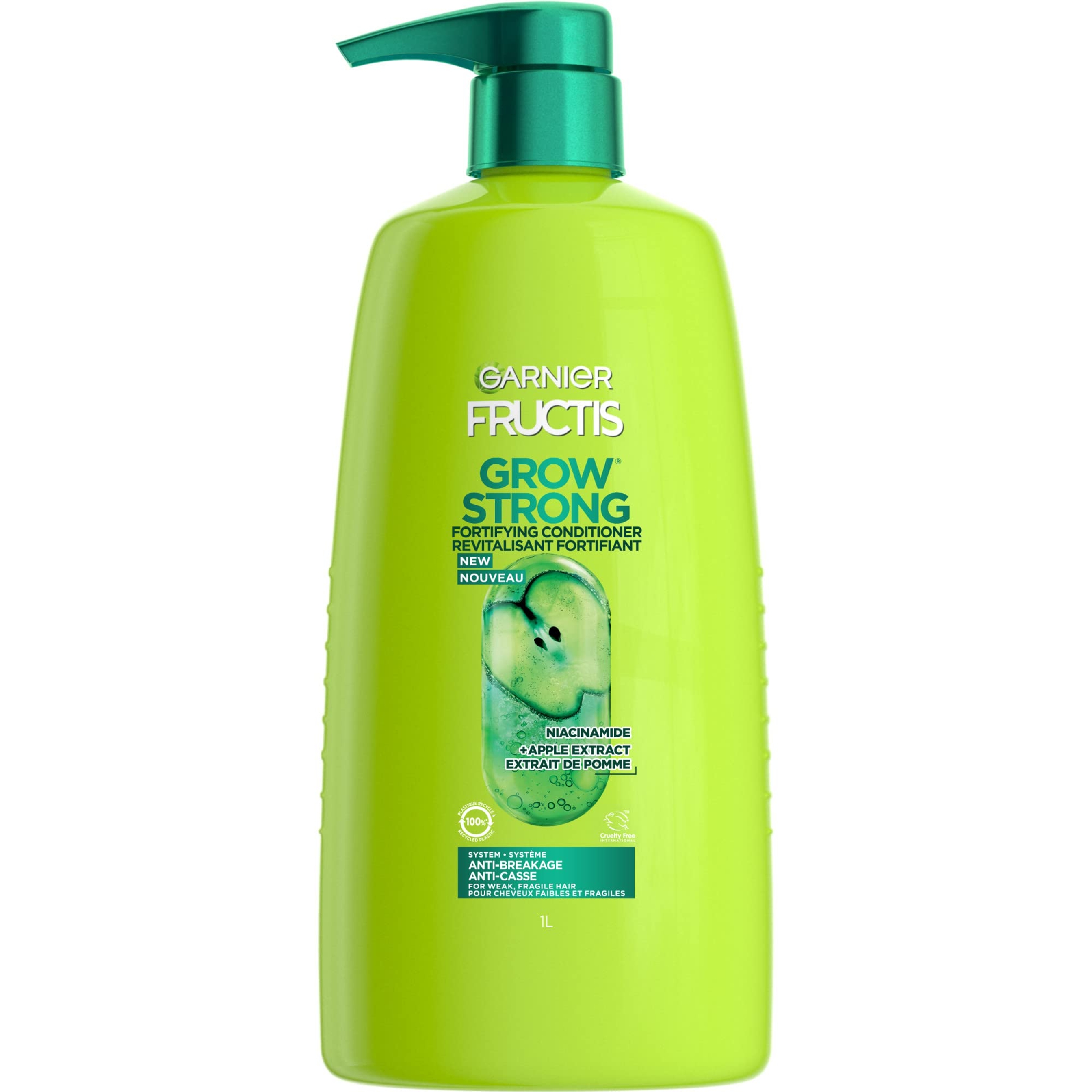 Garnier Fructis Grow Strong Conditioner - Fortifying, Anti-breakage Conditioner for Weak, Fragile Hair 33.8 fl.oz 1