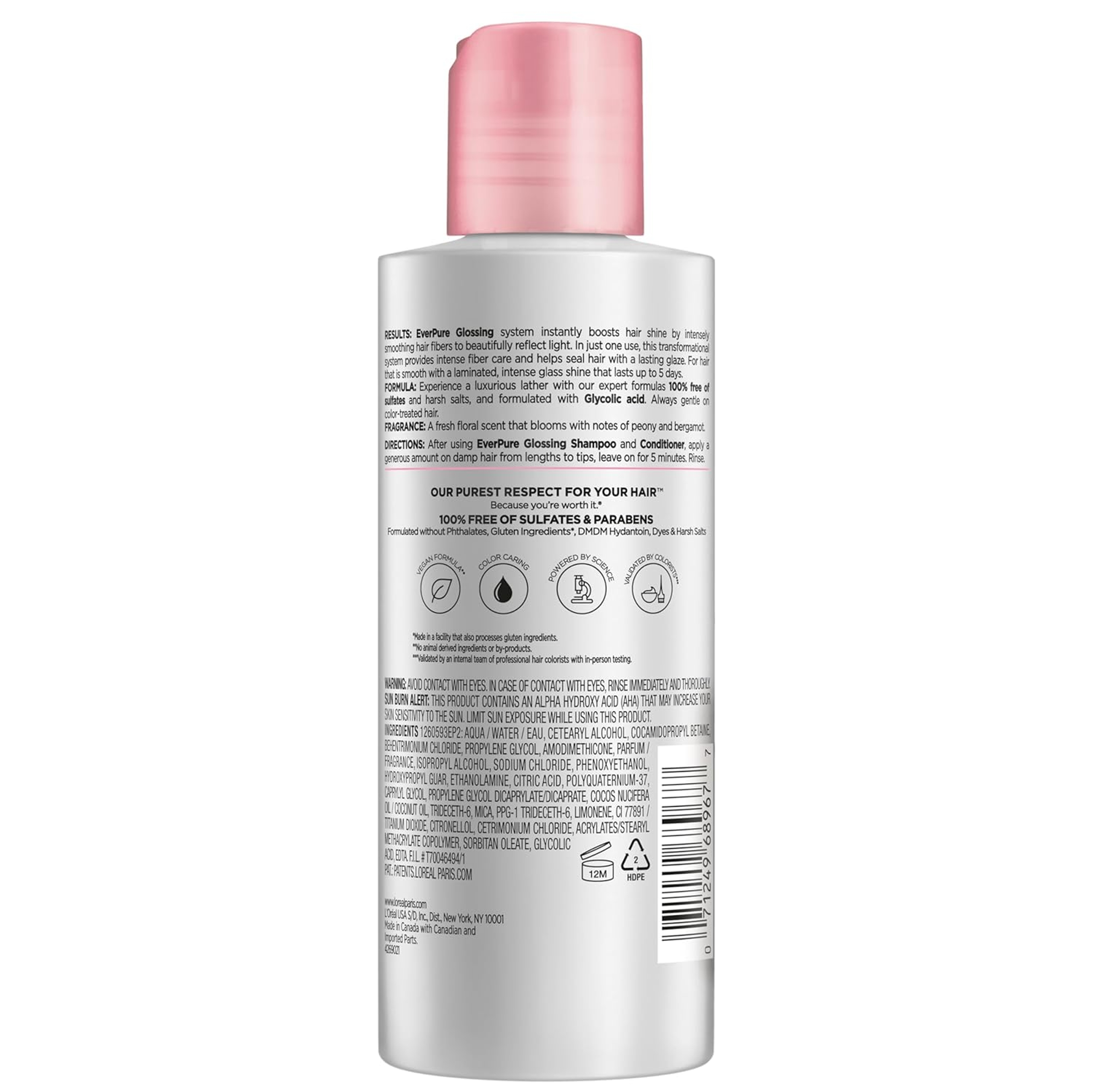 L'Oreal Paris EverPure Sulfate-Free Glossing 5-Min Lamination Hair Mask 5.1 fl.oz - Rinse-Off Treatment for Shiny Hair 11