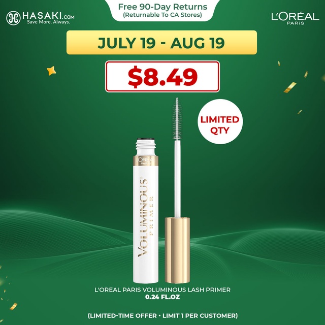 L'Oreal Paris Voluminous Lash Primer 0.24 fl.oz - Boosting Conditioning White Primer Mascara