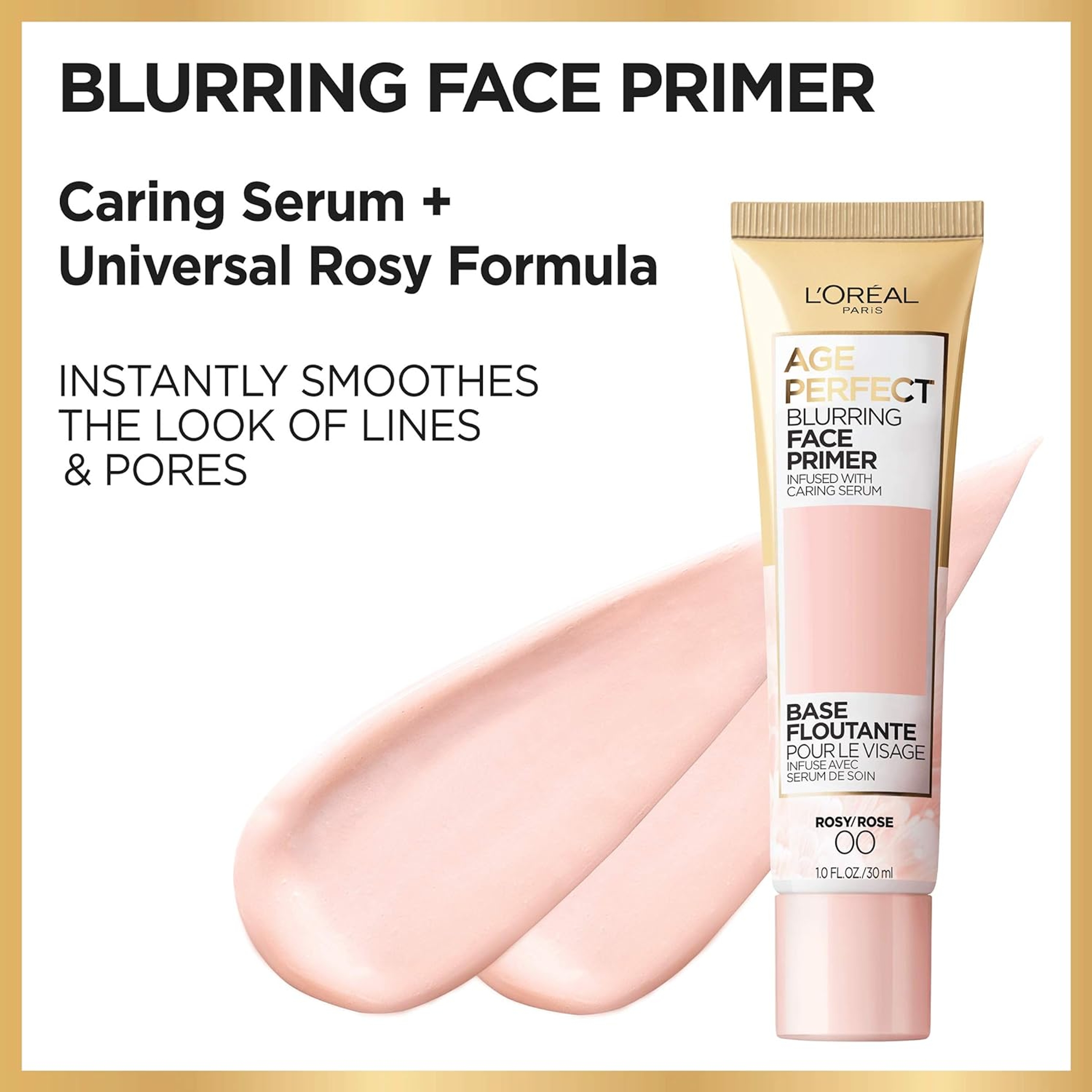 L'Oreal Paris Age Perfect Face Blurring Primer Infused with Caring Serum - Smoothes Liners & Pores 1 fl.oz 2
