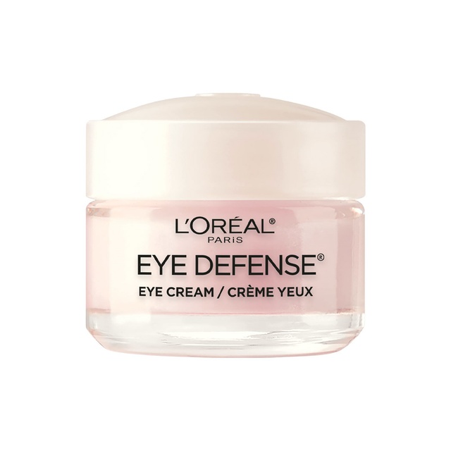 L'Oreal Paris Eye Defense Eye Cream 0.5 oz - with Caffeine & Hyaluronic Acid for All Skin Types