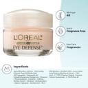 L'Oreal Paris Eye Defense Eye Cream 0.5 oz - with Caffeine & Hyaluronic Acid for All Skin Types 5