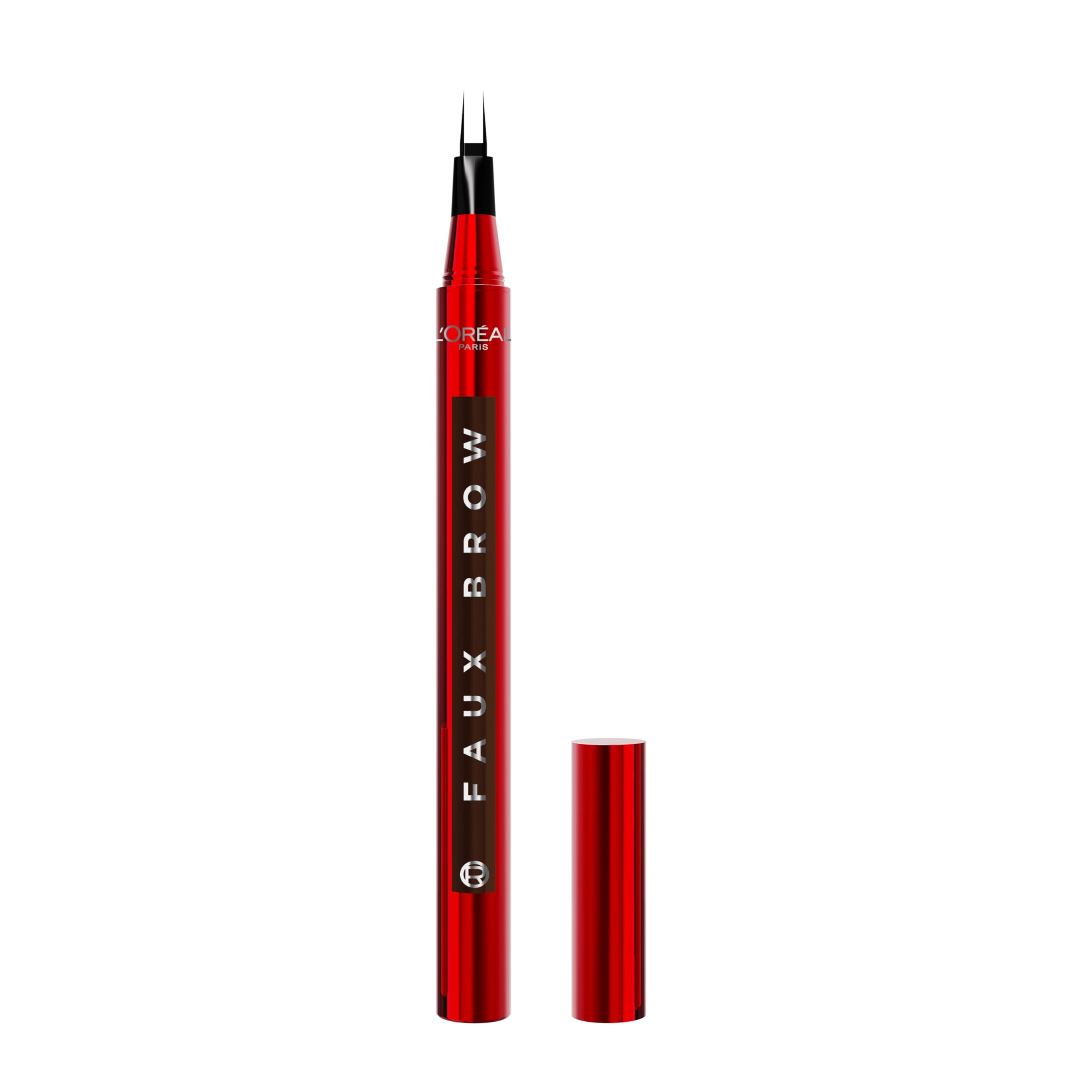 L'Oreal Paris Faux Brow Hair-Like Brow Filling Pen - Eyebrow Pen with Double-Brush Tip - Dark Brunette 0.03 fl.oz 1
