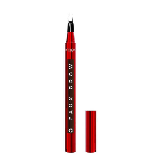 L'Oreal Paris Faux Brow Hair-Like Brow Filling Pen - Eyebrow Pen with Double-Brush Tip - Dark Brunette 0.03 fl.oz