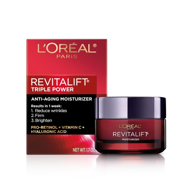 L'Oreal Paris RevitaLift Triple Power Anti-Aging Moisturizer - for Wrinkles, Firmness & Brightness 1.7 oz
