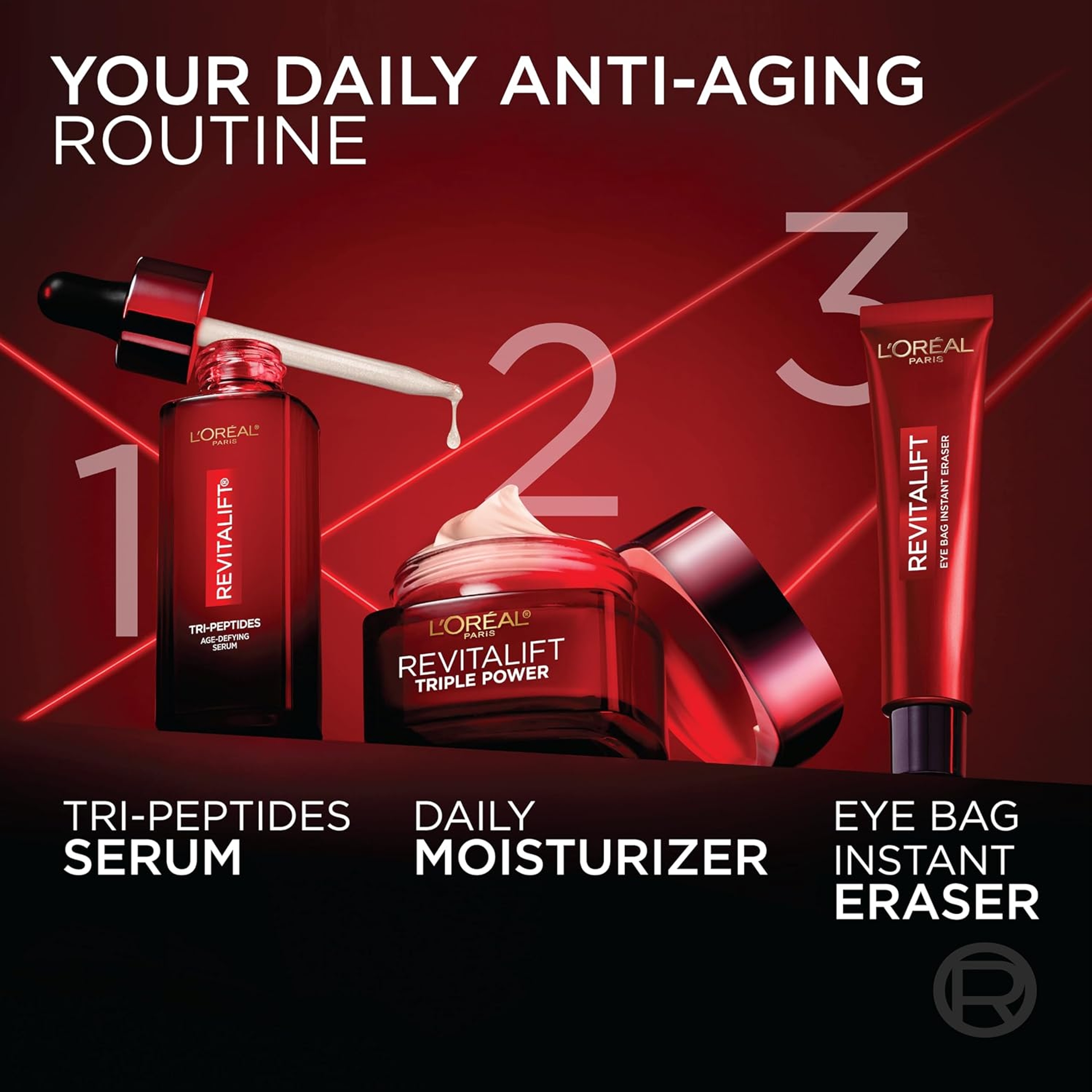 L'Oreal Paris RevitaLift Triple Power Anti-Aging Moisturizer - for Wrinkles, Firmness & Brightness 1.7 oz 6