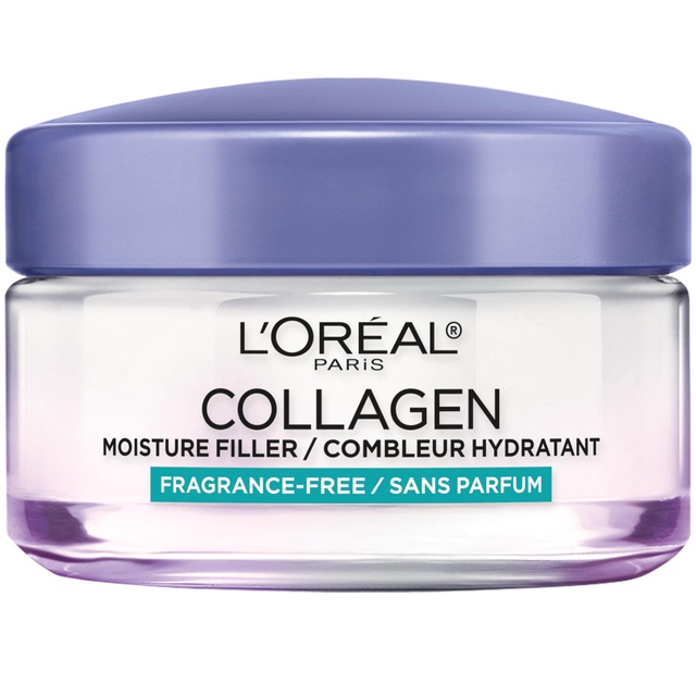 L'Oreal Paris Collagen Moisture Filler Facial Cream - Anti-Aging Moisturizer with Intense Hydration, Fragrance-Free 1.7 oz
